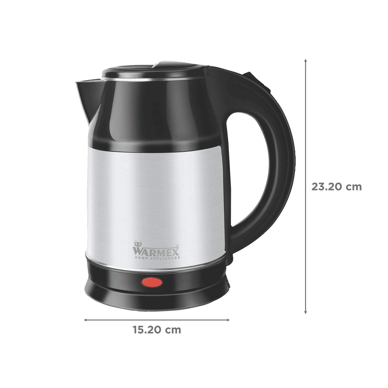 WARMEX Boil & Serve SS 1500 Watt 1.8 Litre Electric Kettle with Auto Shut Off (Black & Silver)_2
