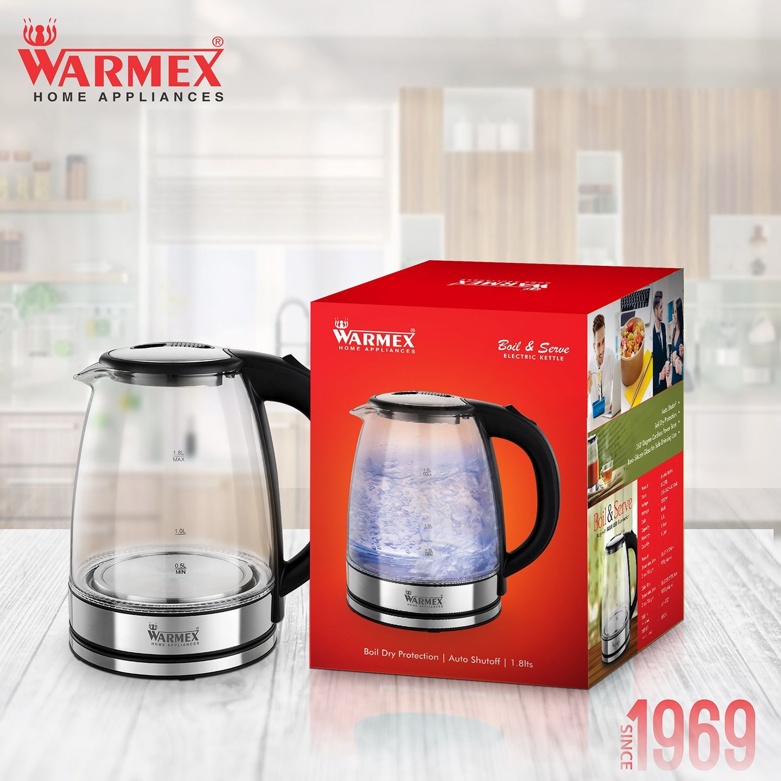 WARMEX 1500 Watt 1.8 Litre Electric Kettle with Auto Shut Off (Metallic)_6