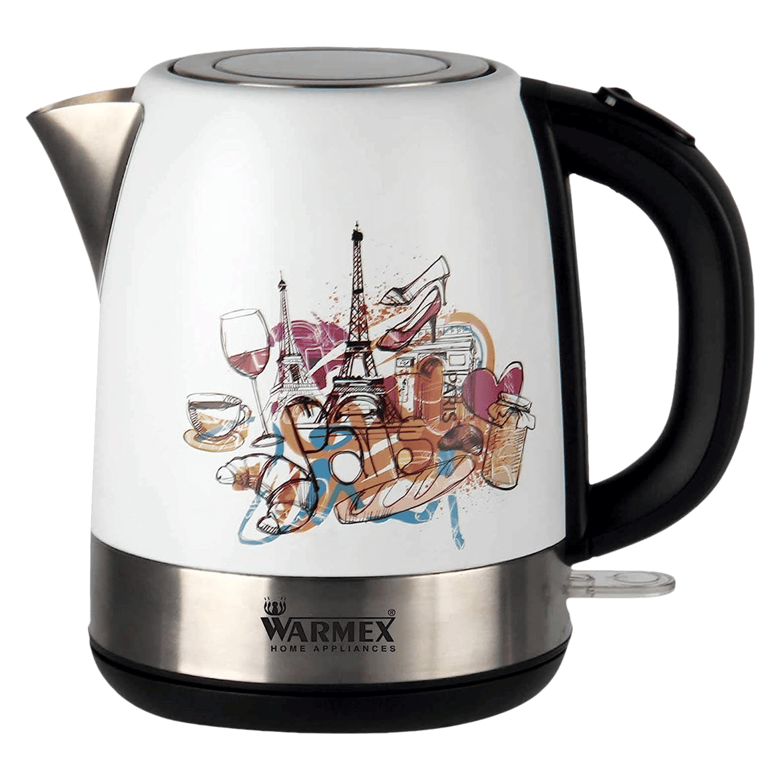 WARMEX Bonjour 2000 Watt 1.2 Litre Electric Kettle with Auto Shut Off (White)_1