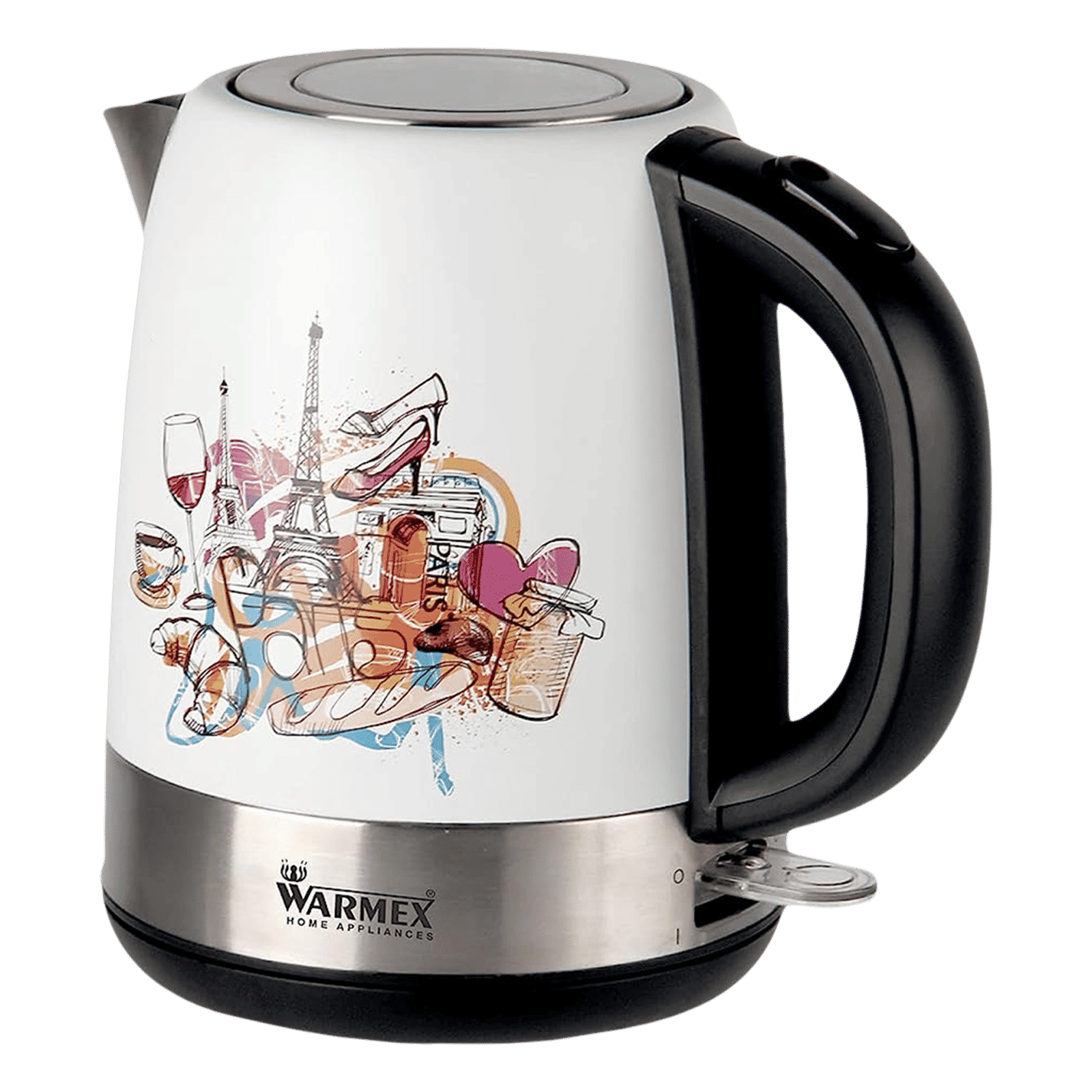 WARMEX Bonjour 2000 Watt 1.2 Litre Electric Kettle with Auto Shut Off (White)_5