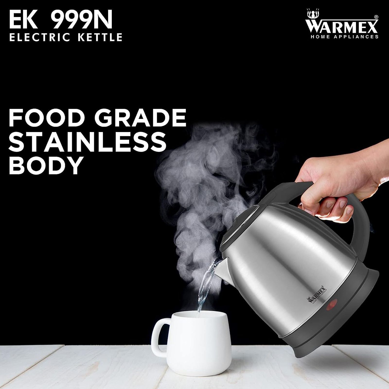 WARMEX EK-999 N 1500 Watt 1.5 Litre Electric Kettle with Fast Boiling (Black & Stainless Steel)_6