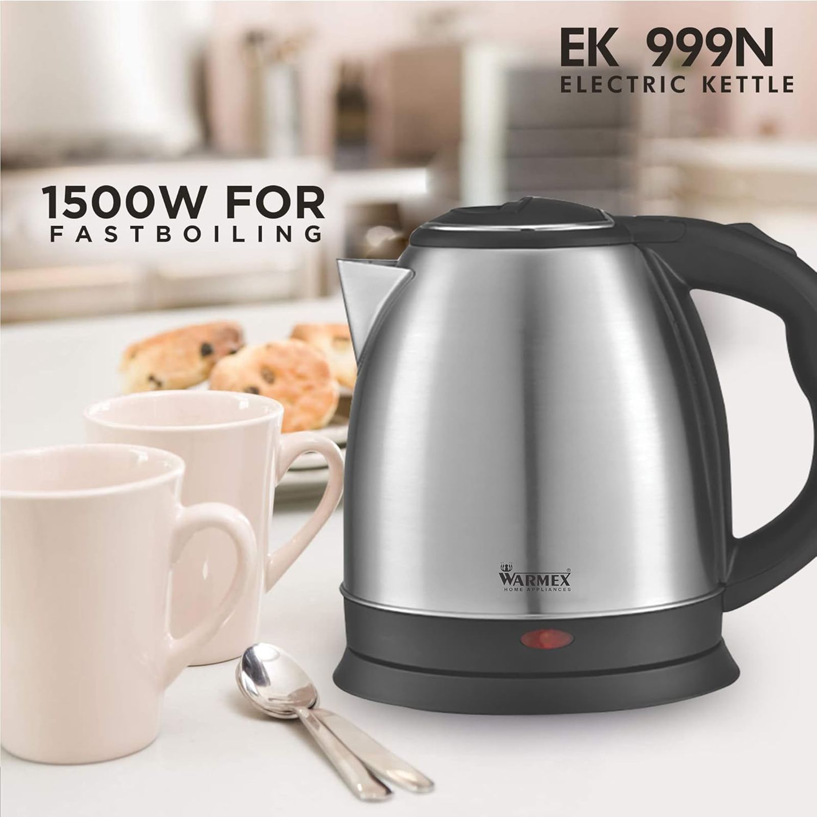 WARMEX EK-999 N 1500 Watt 1.5 Litre Electric Kettle with Fast Boiling (Black & Stainless Steel)_8