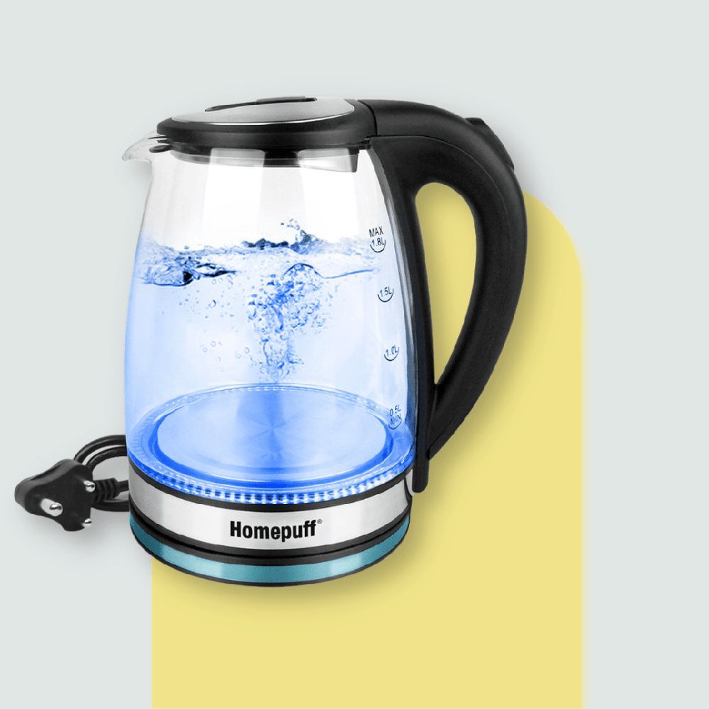 HomePuff H301 1500 Watt 1.8 Litre Electric Kettle with 360 Degree Rotation Base (Silver)_6