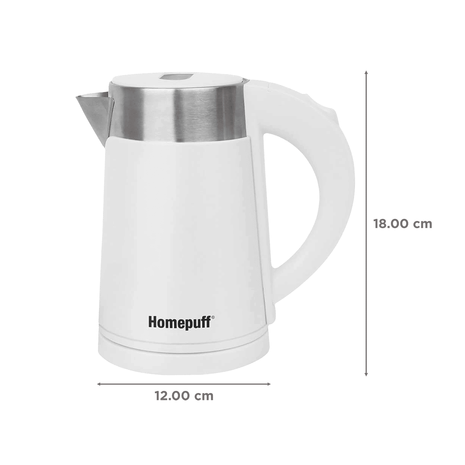 HomePuff 1000 Watt 0.7 Litre Electric Kettle with 360 Degree Rotation Base (White) HomePuff 1000 Watt 0.7 Litre Electric Kettle with 360 Degree Rotation Base (White)_2