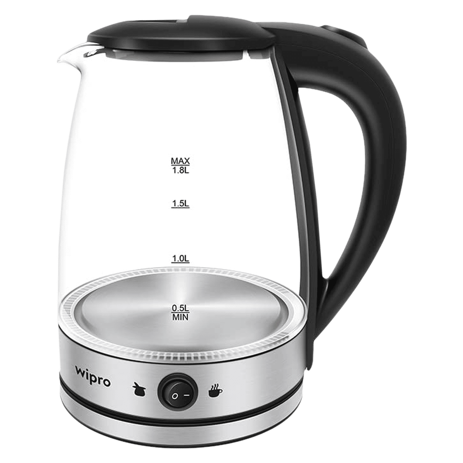 wipro Vesta 1500 Watt 1.8 Litre Electric Kettle with Stylish Blue LED Lights (Glass) wipro Vesta 1500 Watt 1.8 Litre Electric Kettle with Stylish Blue LED Lights (Glass)_1