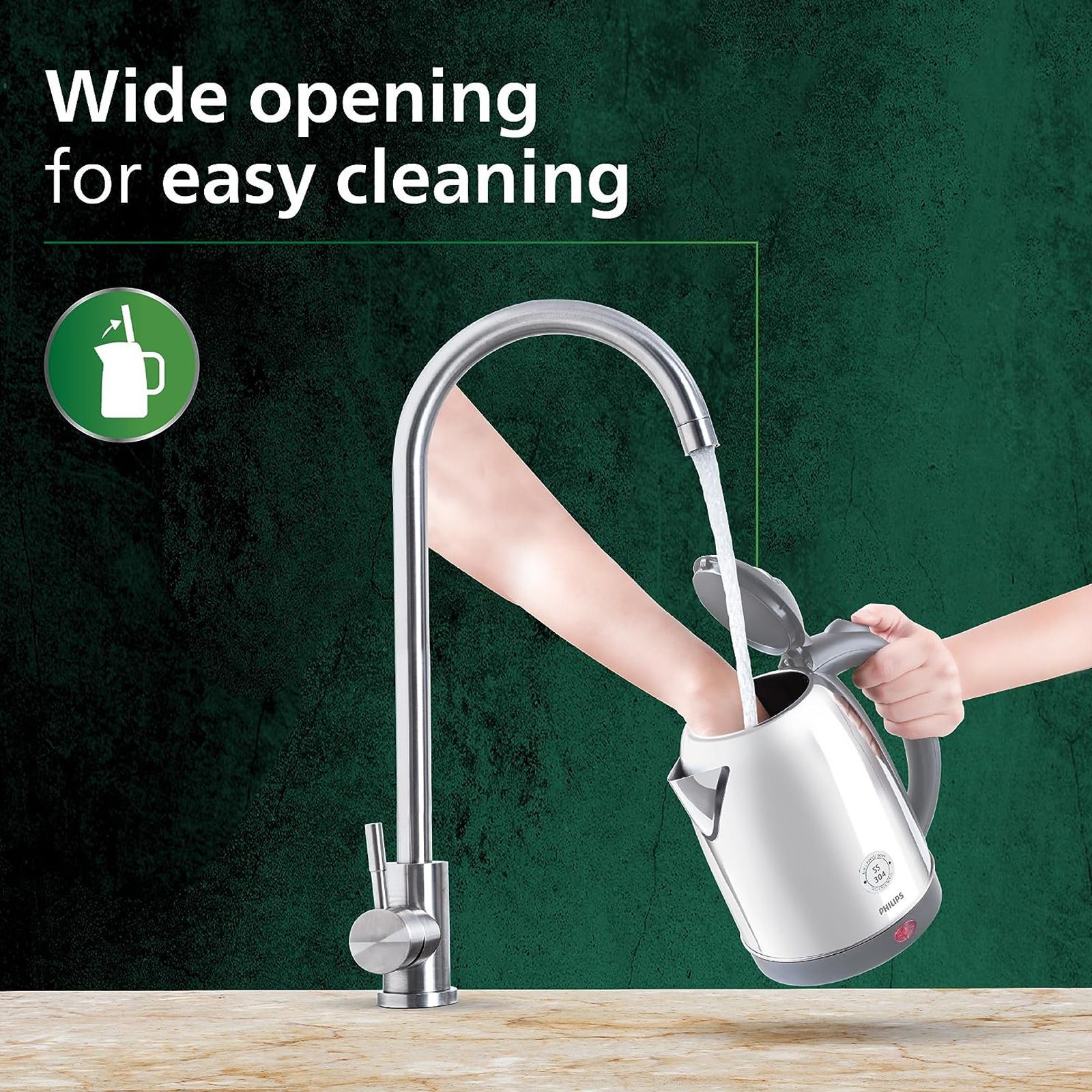 PHILIPS HD9363/02 1300 Watt 1.2 Litre Electric Kettle with Triple Safe Auto Cut Off (Grey)_3