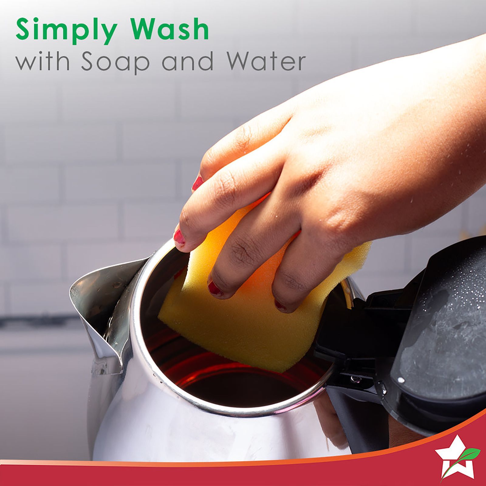 WONDERCHEF Crescent 1800 Watt 1.8 Litre Electric Kettle with Safety Locking Lid (Silver)_8