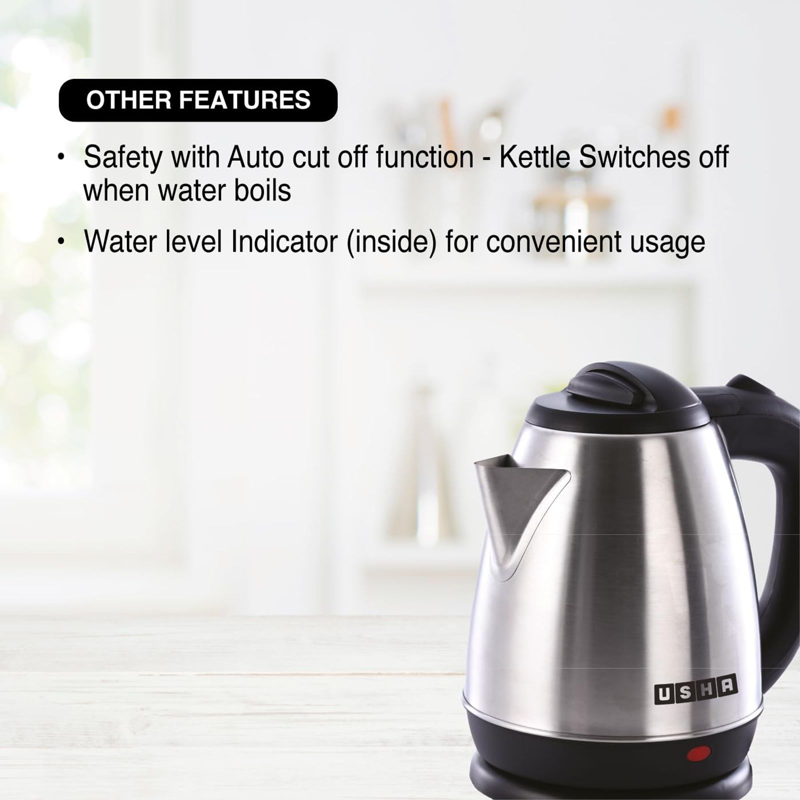 USHA SS 1200 Watt 1.5 Litre Electric Kettle with Powder Coated Finish Body (Silver Black)_8