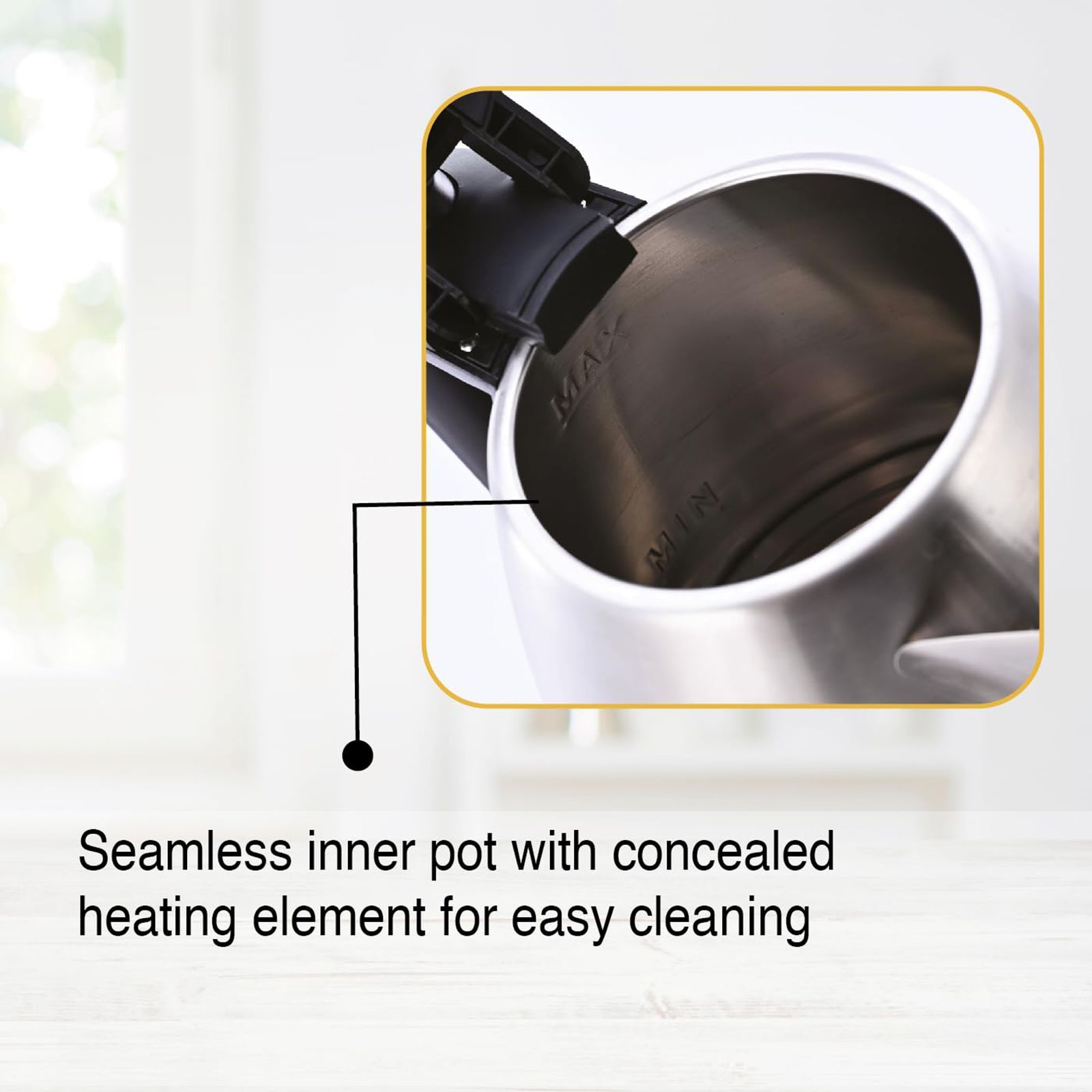 USHA SS 1200 Watt 1.5 Litre Electric Kettle with Powder Coated Finish Body (Silver Black)_9