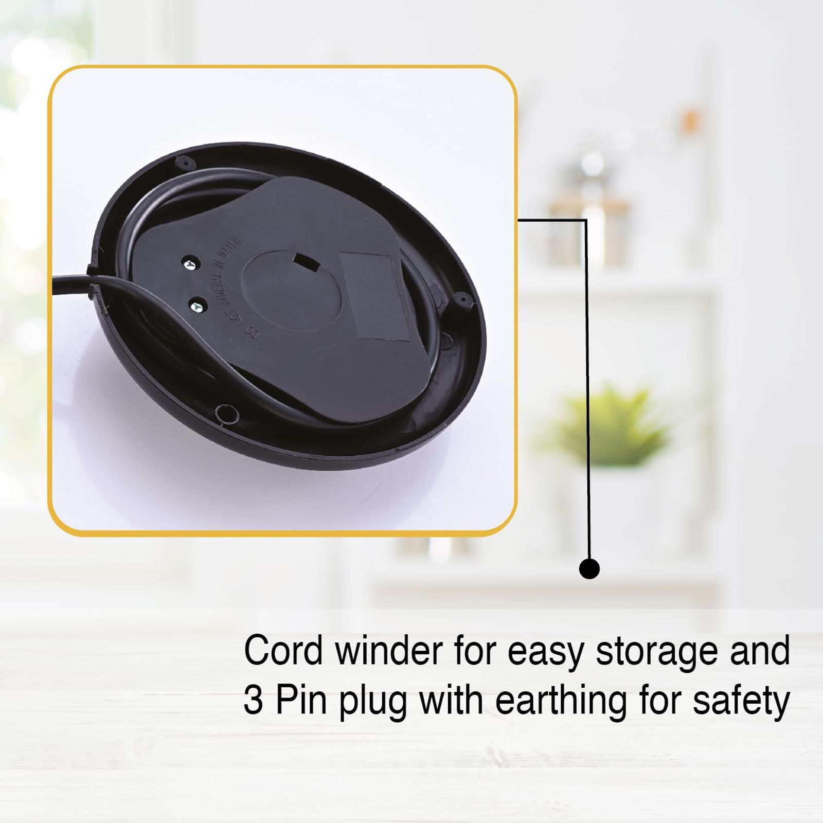 USHA SS 1200 Watt 1.5 Litre Electric Kettle with Powder Coated Finish Body (Silver Black)_11