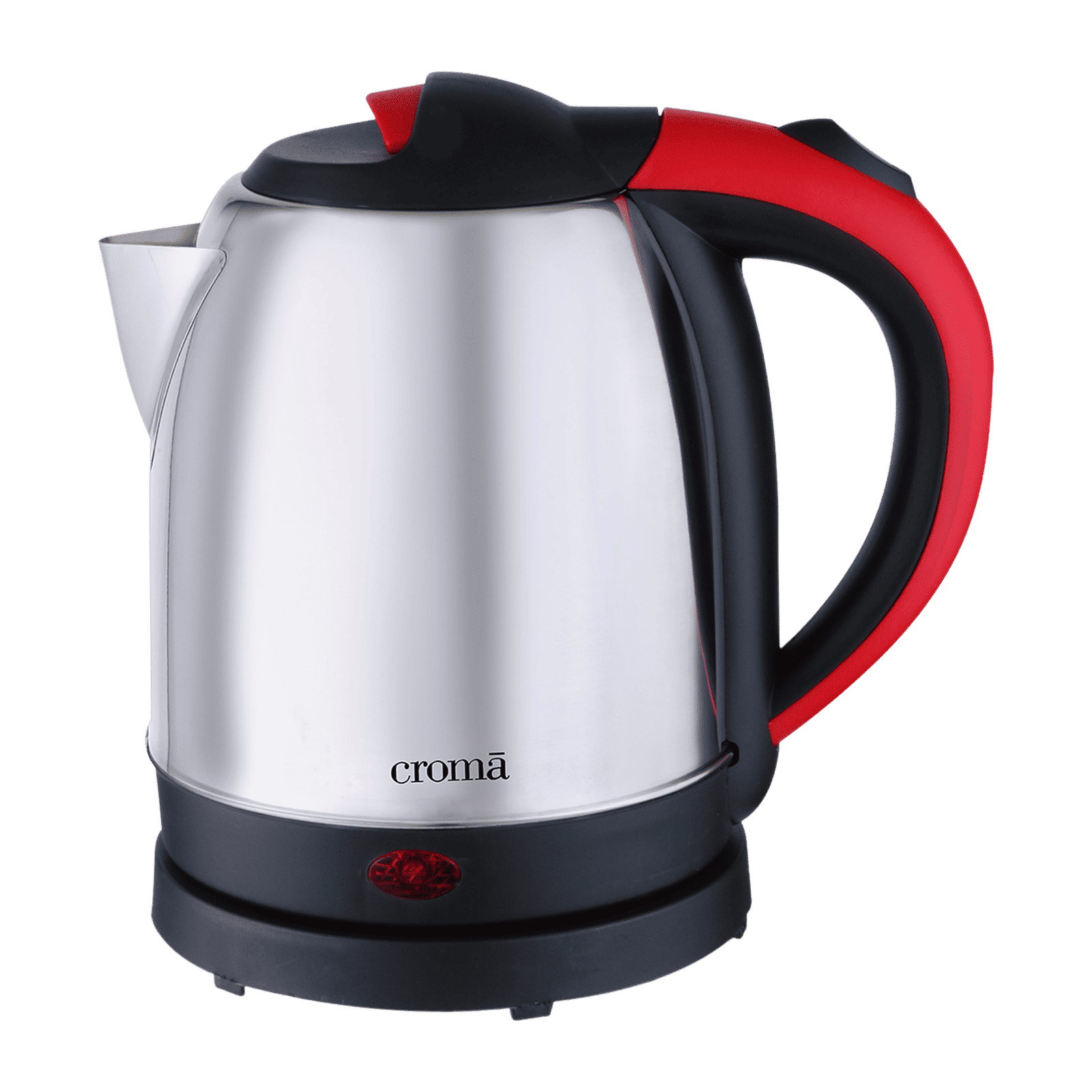 Croma 1500 Watt 1.2 Litre Electric Kettle with Overload Protection (Red & Silver)_1