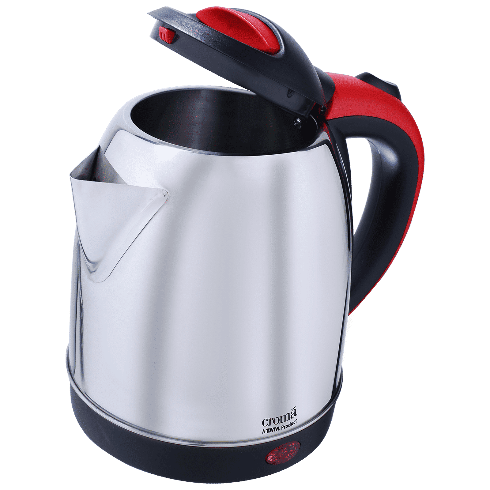 Croma 1500 Watt 1.2 Litre Electric Kettle with Overload Protection (Red & Silver)_8