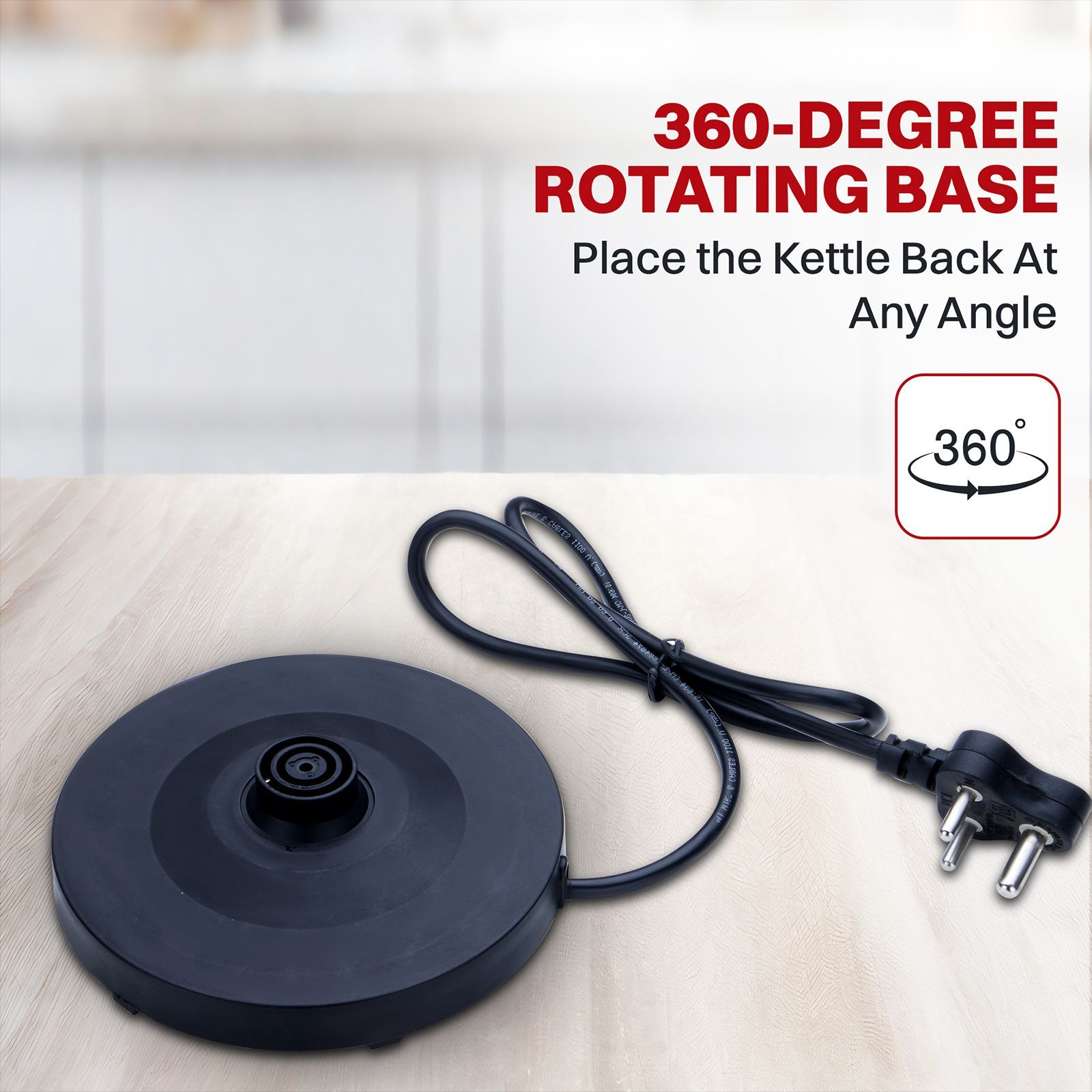 Croma 1500 Watt 1.2 Litre Electric Kettle with Overload Protection (Red & Silver)_12