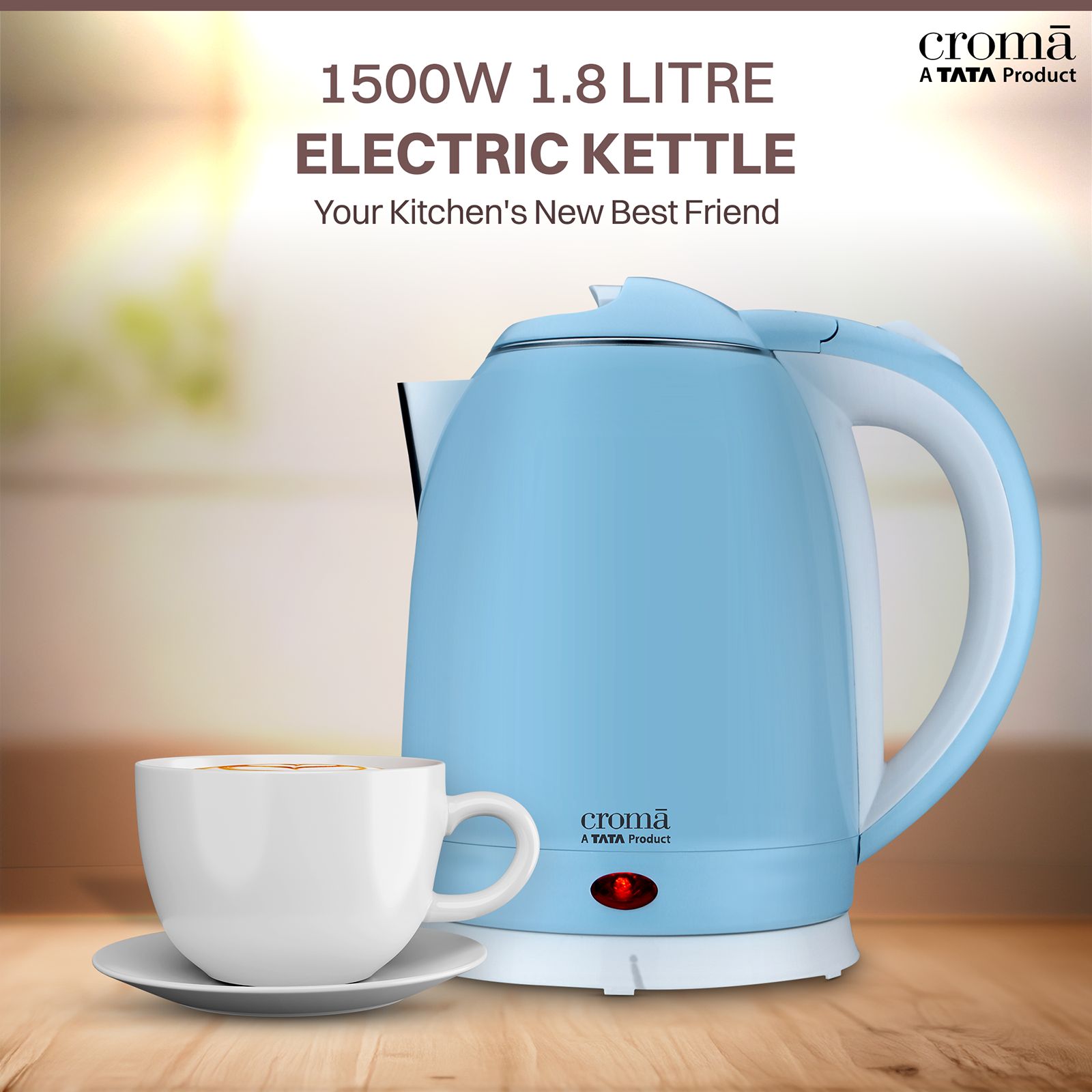 Croma 1500 Watt 1.8 Litre Electric Kettle with Overload Protection (Blue) Croma 1500 Watt 1.8 Litre Electric Kettle with Overload Protection (Blue)_9
