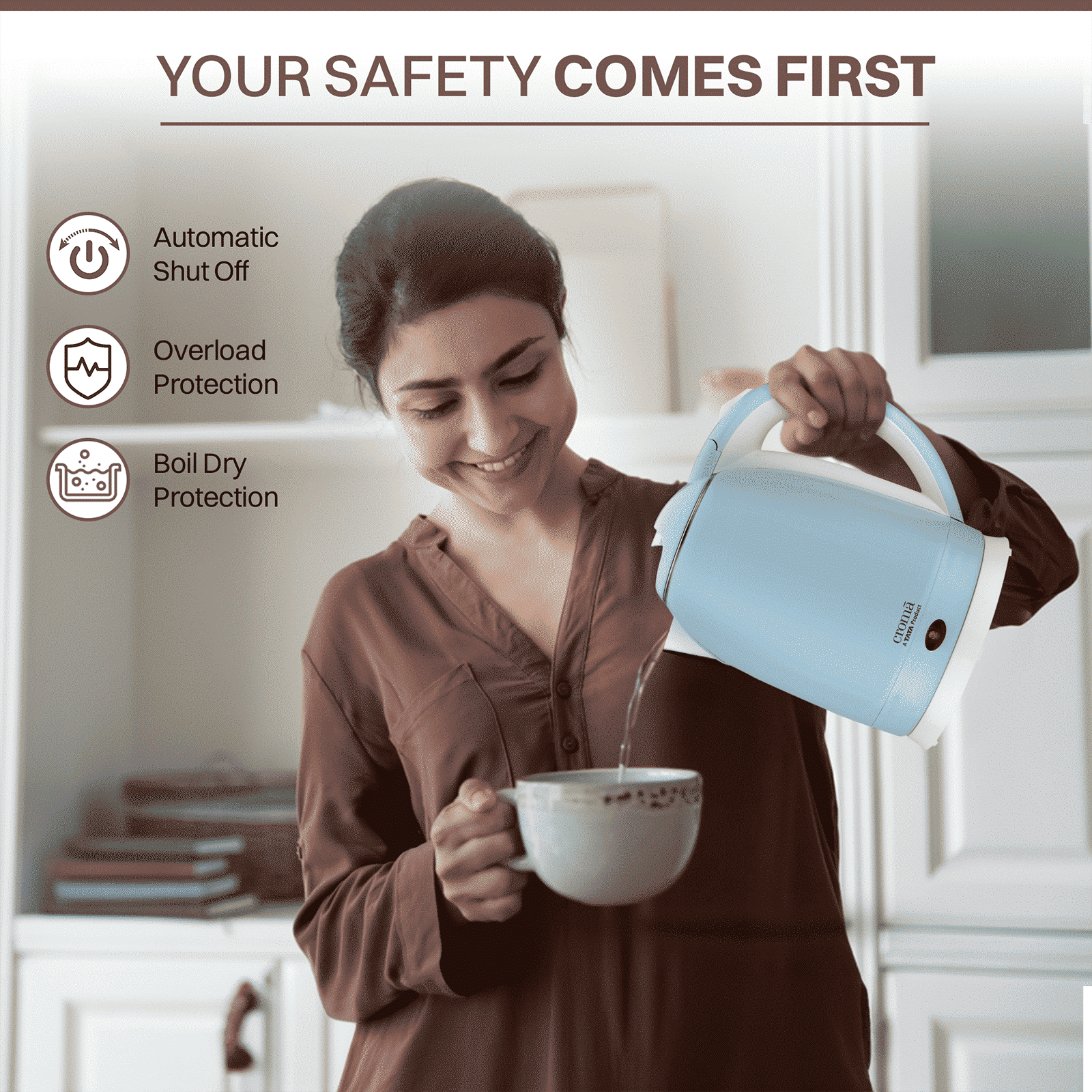 Croma 1500 Watt 1.8 Litre Electric Kettle with Overload Protection (Blue) Croma 1500 Watt 1.8 Litre Electric Kettle with Overload Protection (Blue)_10