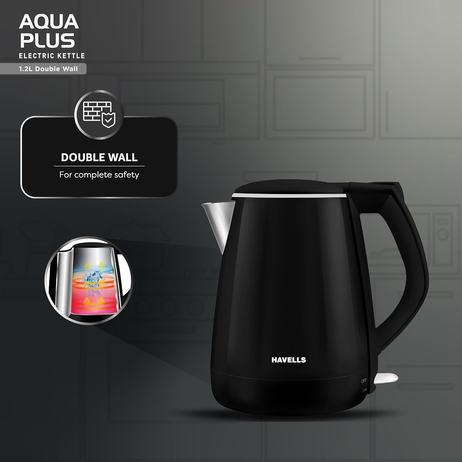 HAVELLS Aqua Plus 1250 Watt 1.2 Litre Electric Kettle with Cool Touch Outer Body (Black) HAVELLS Aqua Plus 1250 Watt 1.2 Litre Electric Kettle with Cool Touch Outer Body (Black)_17