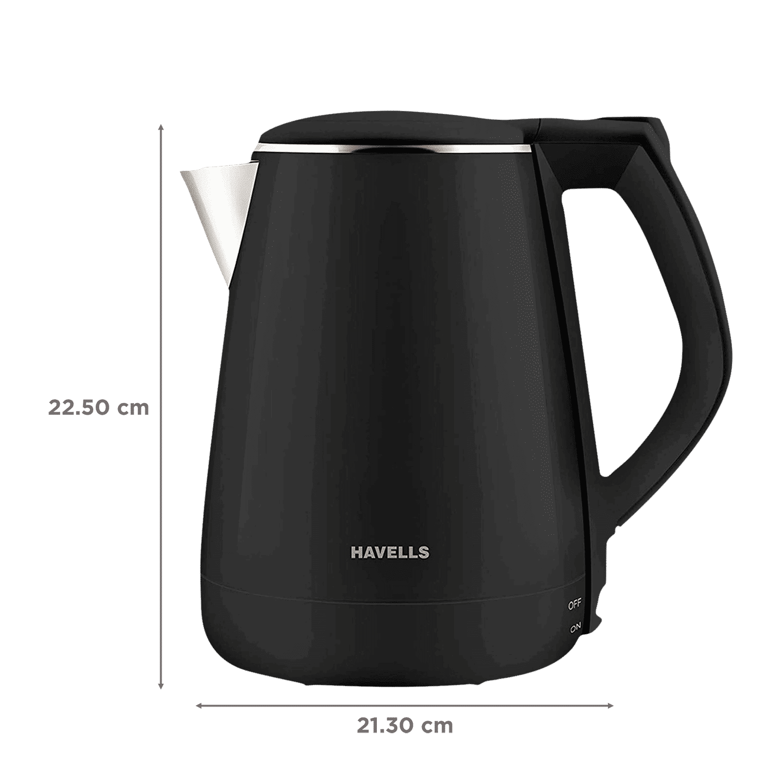 HAVELLS Aqua Plus 1250 Watt 1.2 Litre Electric Kettle with Cool Touch Outer Body (Black) HAVELLS Aqua Plus 1250 Watt 1.2 Litre Electric Kettle with Cool Touch Outer Body (Black)_2