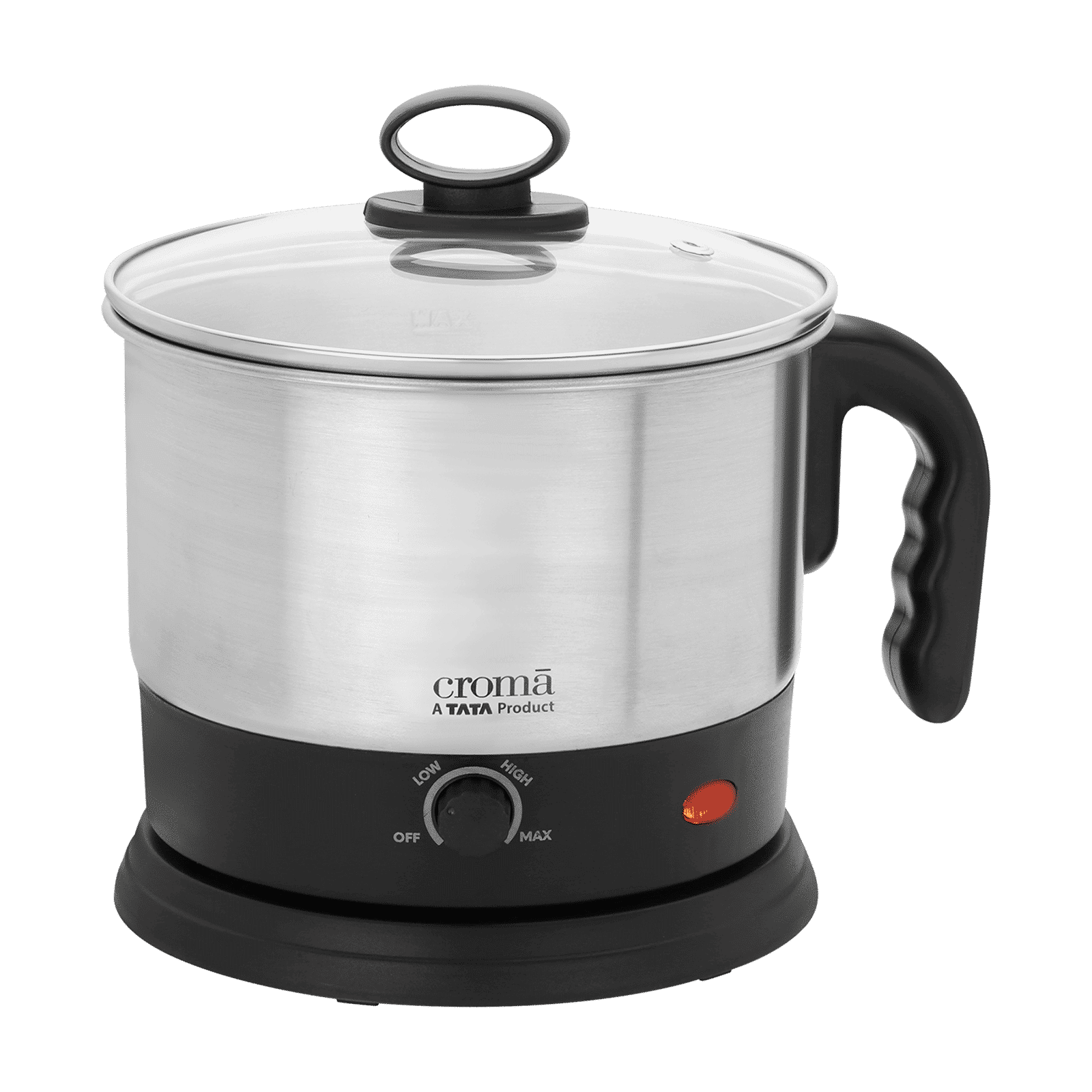 Croma 600 Watt 1.3 Litre Multi Cook Kettle with Auto Shut-off (Black and Silver)_12