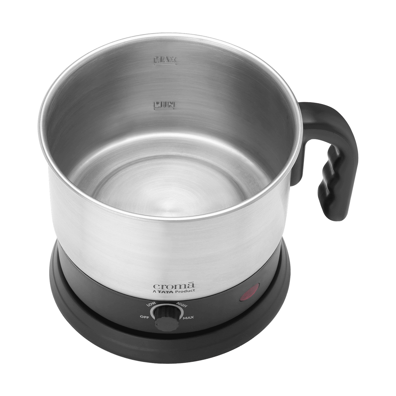 Croma 600 Watt 1.3 Litre Multi Cook Kettle with Auto Shut-off (Black and Silver)_9