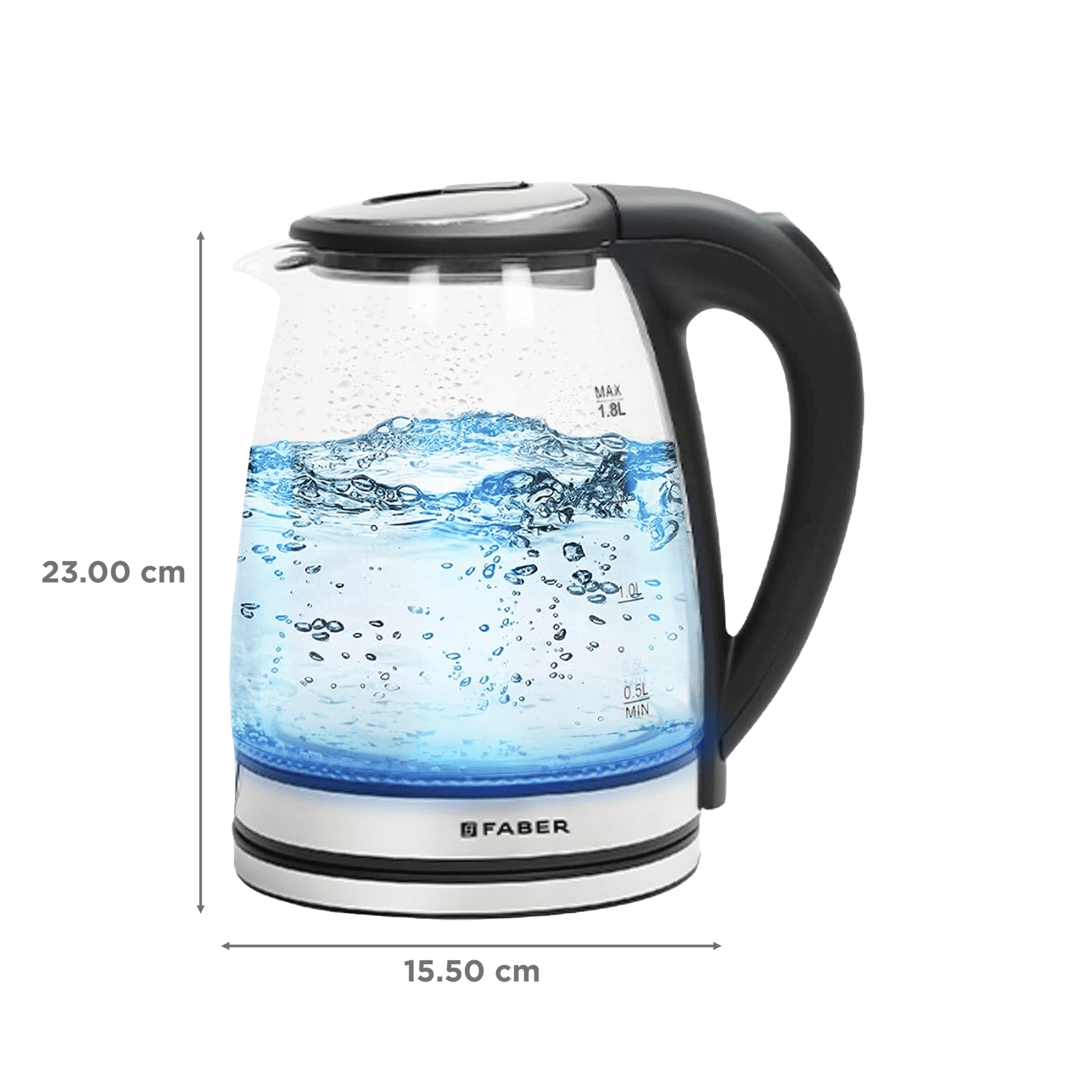 FABER FK 1500 Watt 1.8 Litre Electric Kettle with Safety Lock Lid (Transparent)_2