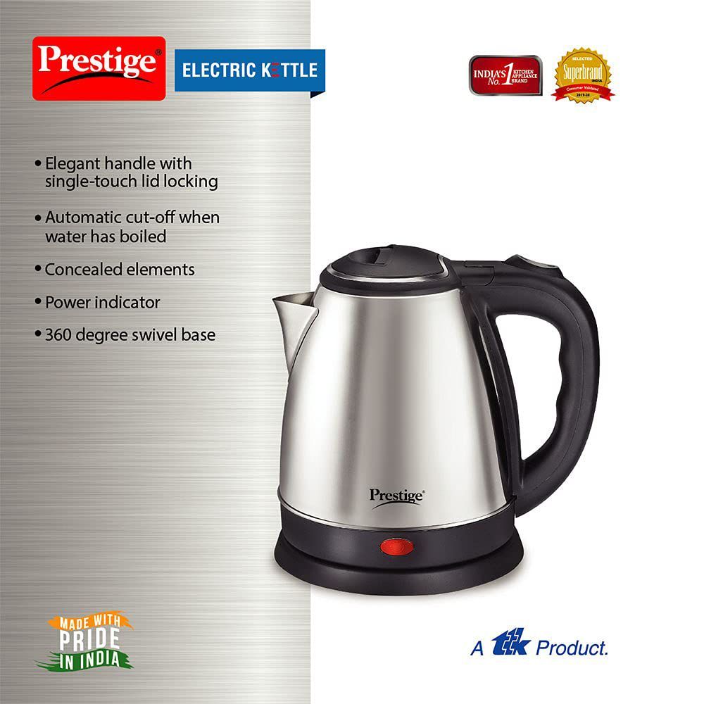 Prestige PKOSS 1500 Watt 1.8 Litre Electric Kettle with 360 Degree Swivel (Black) Prestige PKOSS 1500 Watt 1.8 Litre Electric Kettle with 360 Degree Swivel (Black)_5