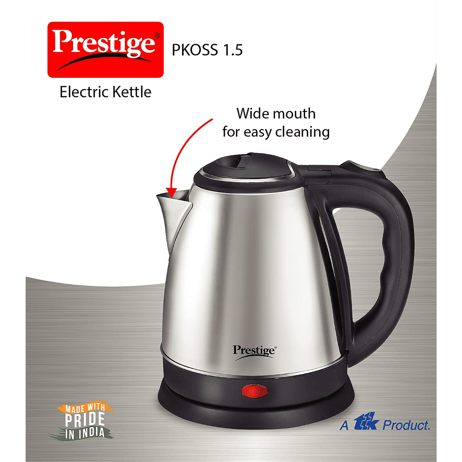 Prestige PKOSS 1500 Watt 1.5 Litre Electric Kettle with 360 Degree Swivel (Silver)_14