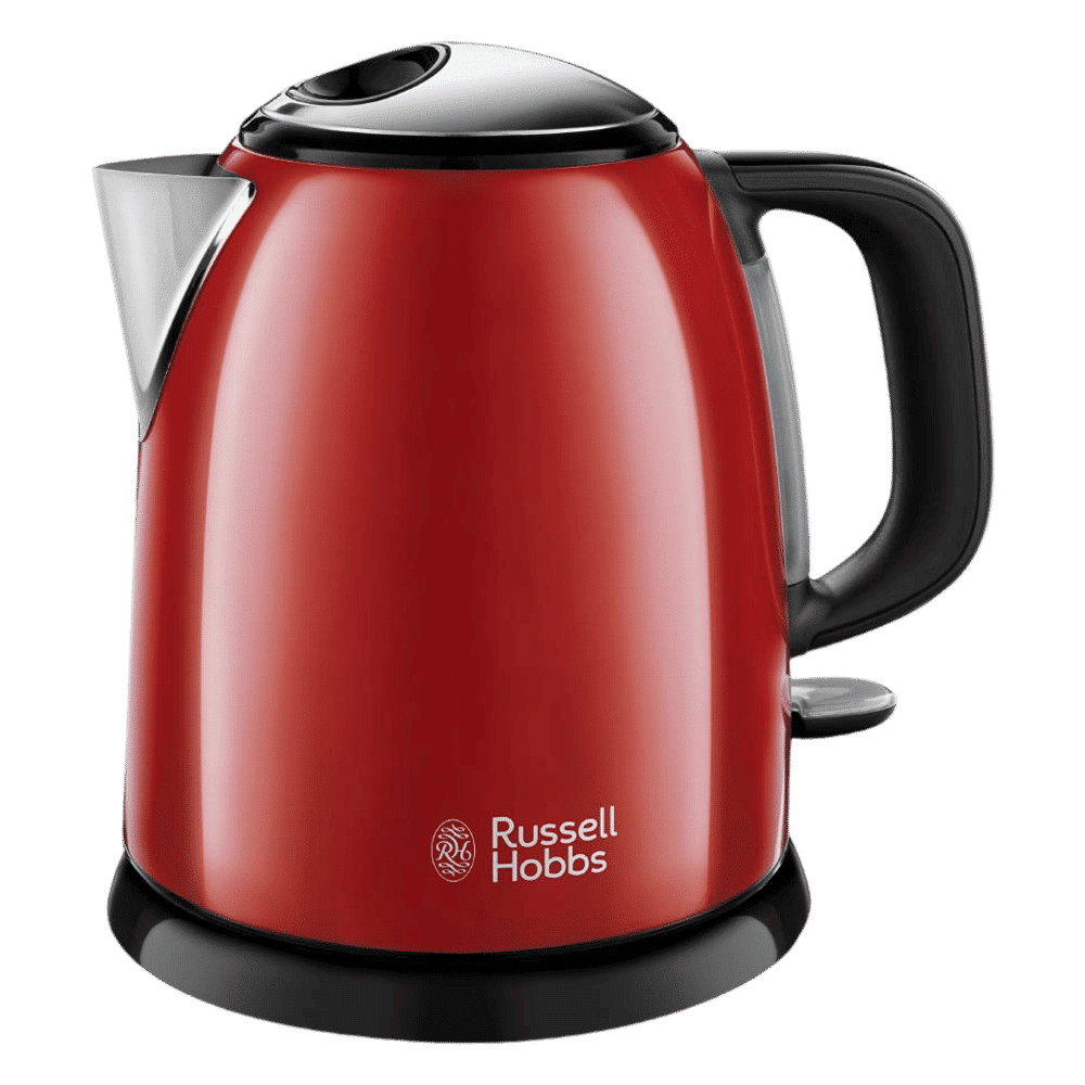 Russell Hobbs Colours Plus 2400 Watt 1 Litre Electric Kettle with Anti Scale Filter (Flame Red)_1