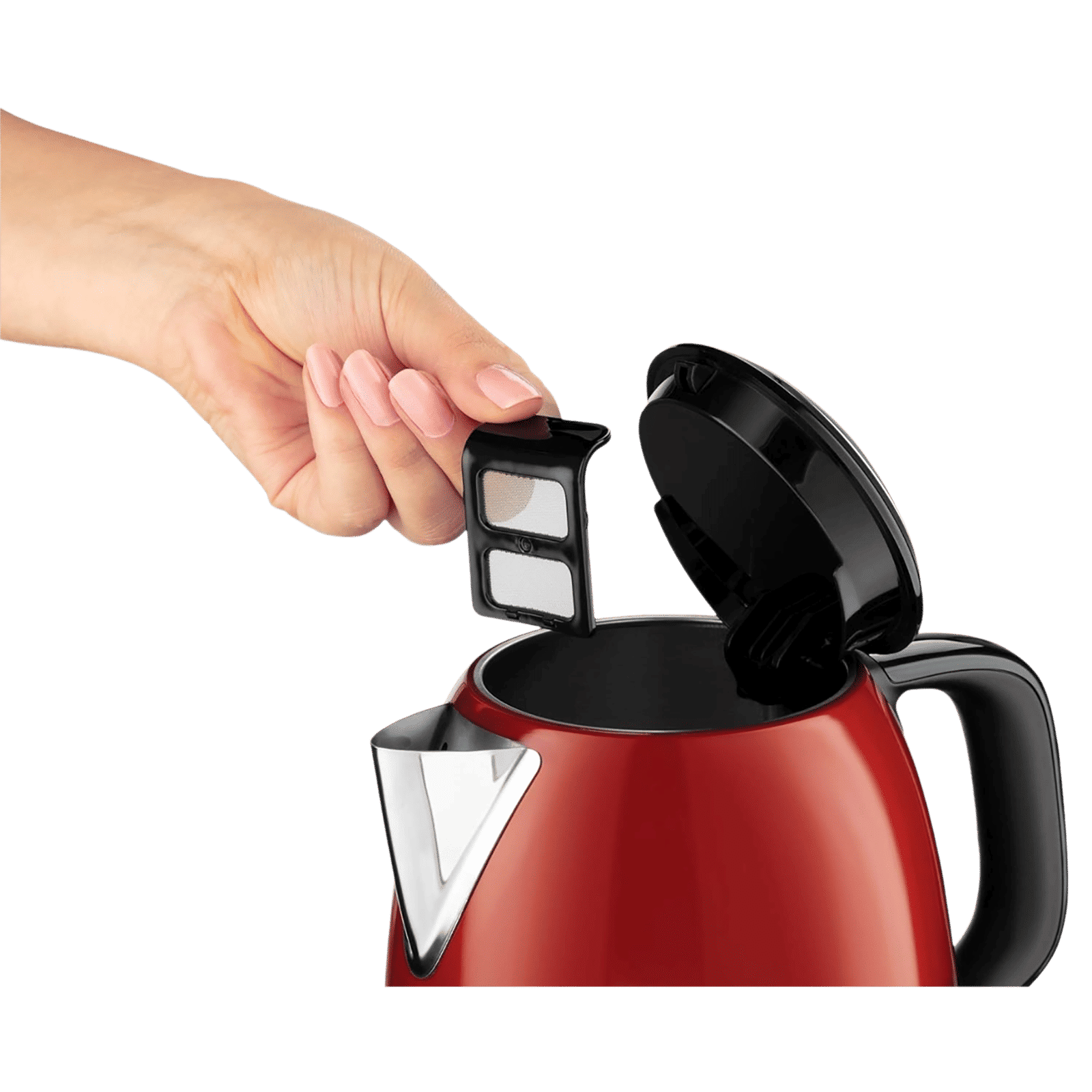 Russell Hobbs Colours Plus 2400 Watt 1 Litre Electric Kettle with Anti Scale Filter (Flame Red)_10