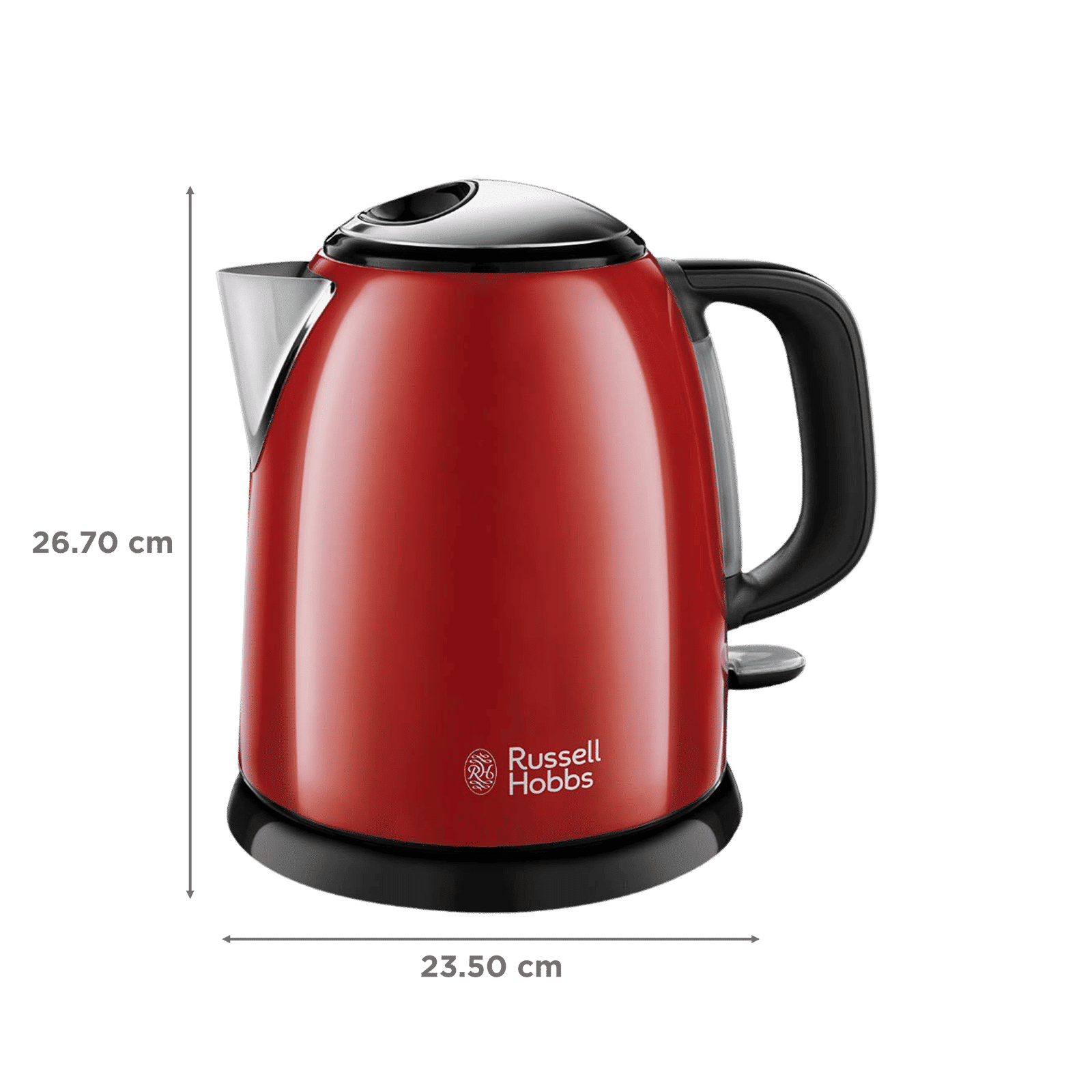 Russell Hobbs Colours Plus 2400 Watt 1 Litre Electric Kettle with Anti Scale Filter (Flame Red)_2