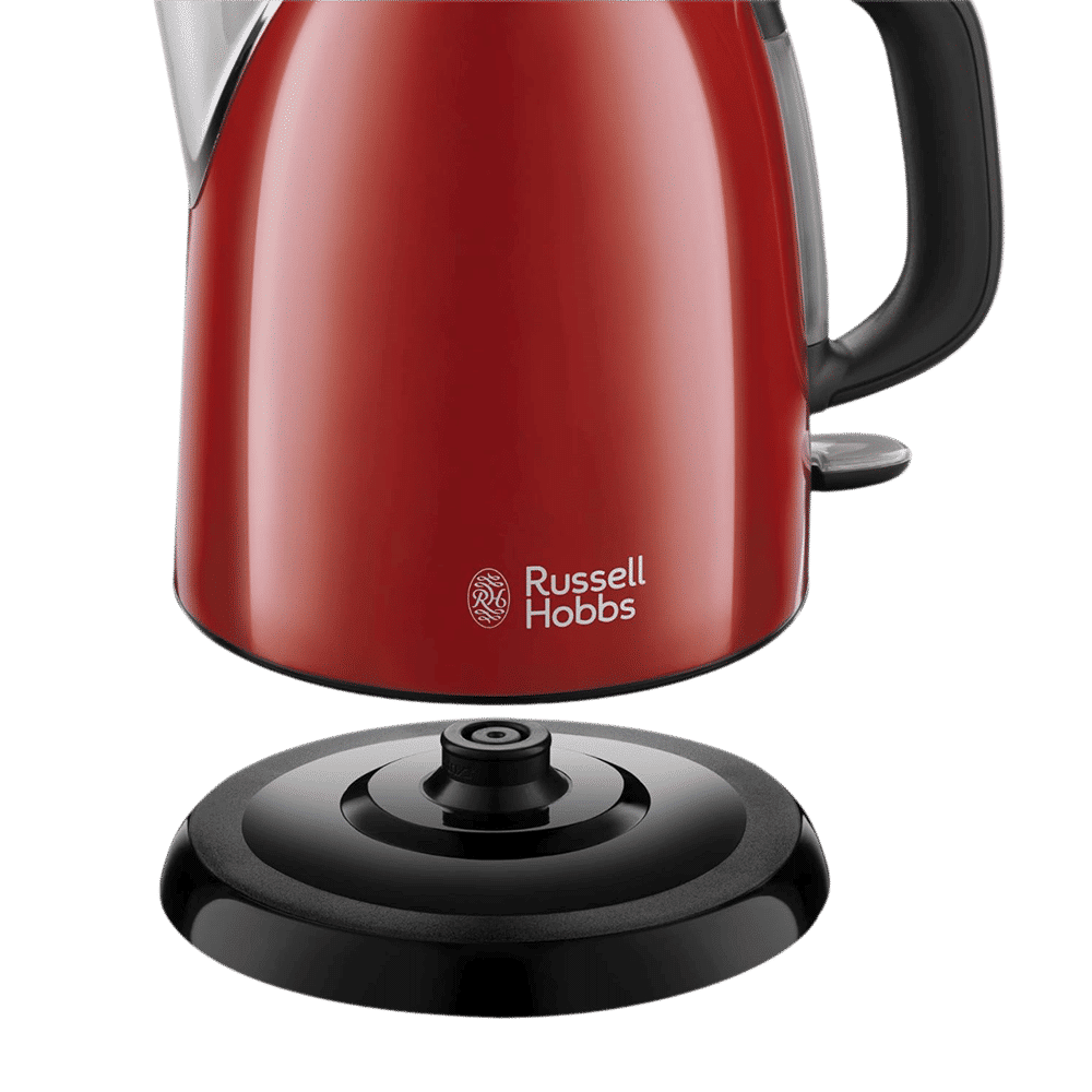 Russell Hobbs Colours Plus 2400 Watt 1 Litre Electric Kettle with Anti Scale Filter (Flame Red)_5