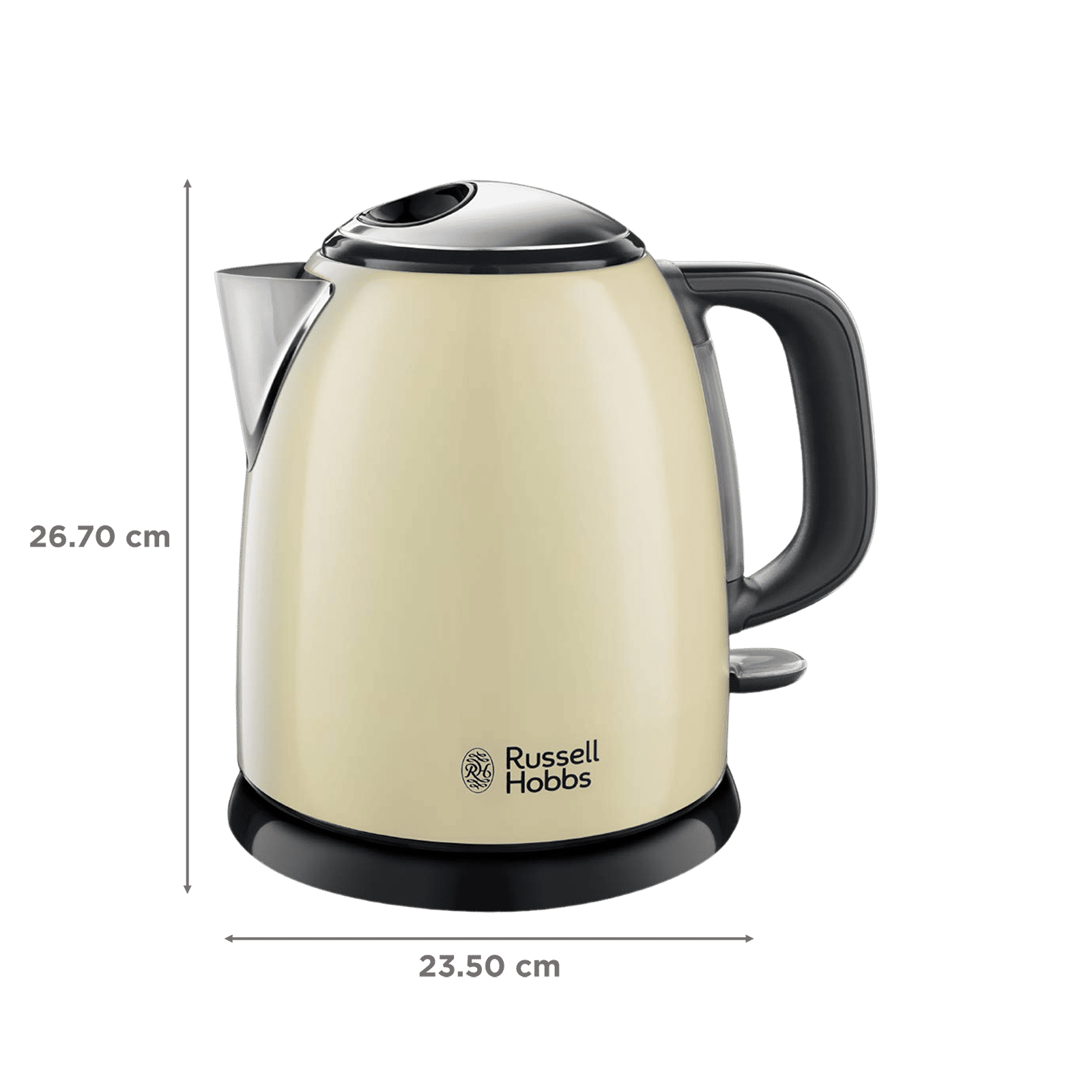 Russell Hobbs Colours Plus 2400 Watt 1 Litre Electric Kettle with Anti Scale Filter (Cream)_2