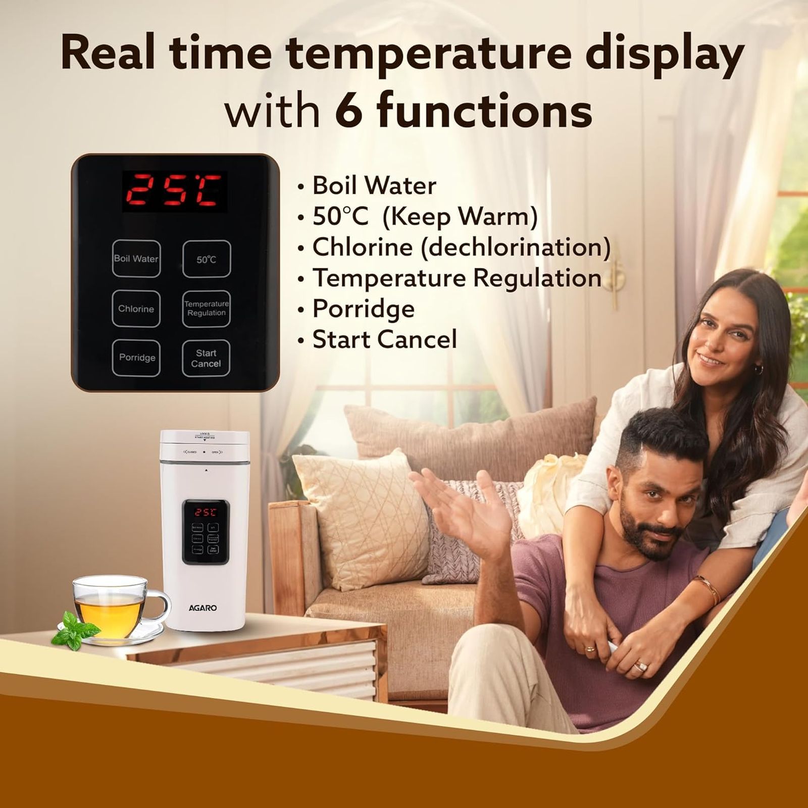 AGARO Delite 0.5 Litre Electric Kettle with Adjustable Temperature Settings (White)_6