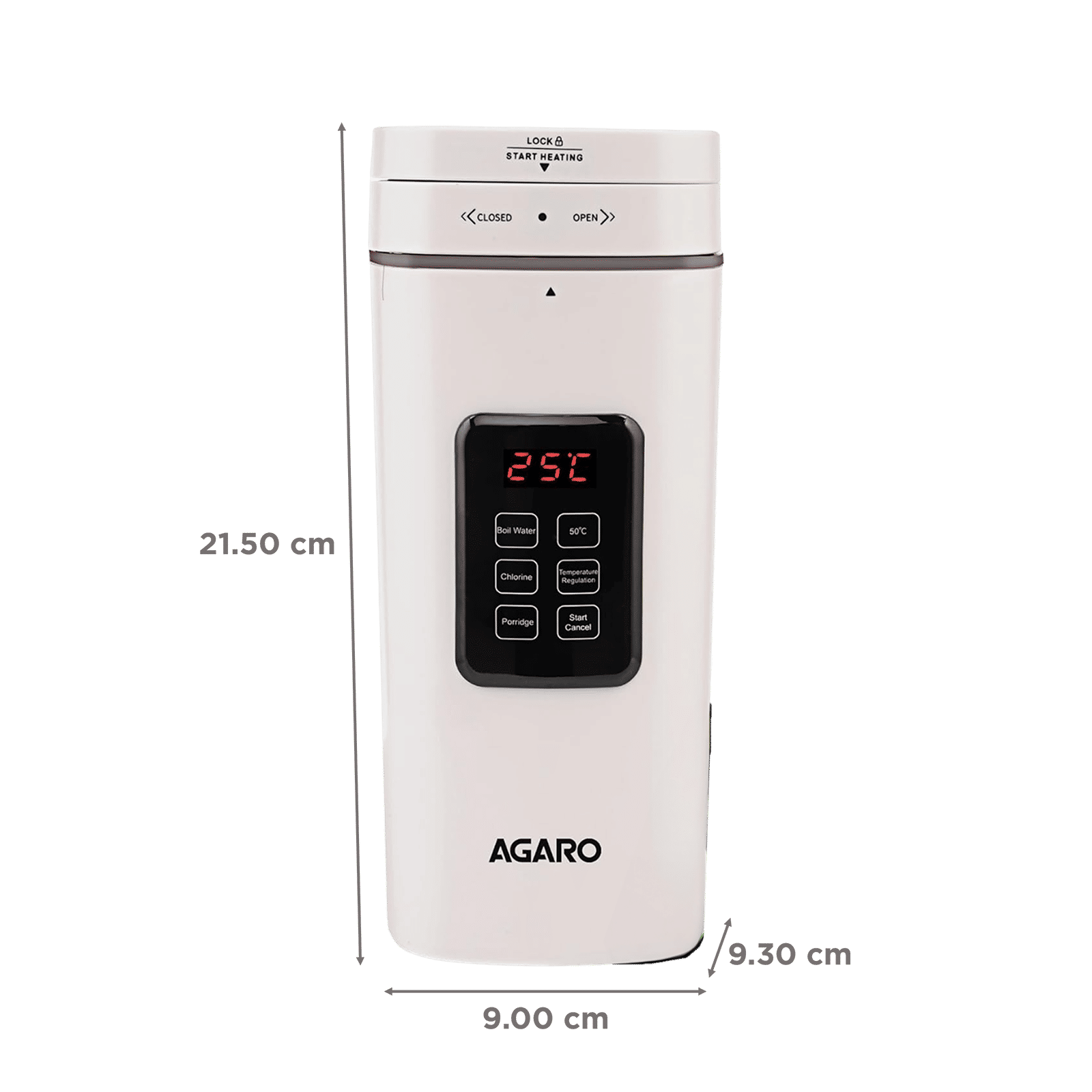 AGARO Delite 0.5 Litre Electric Kettle with Adjustable Temperature Settings (White)_2