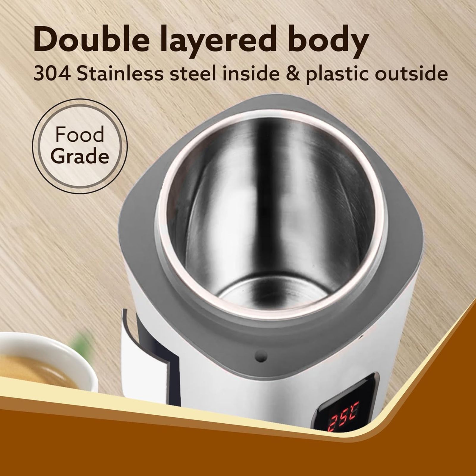 AGARO Delite 0.5 Litre Electric Kettle with Adjustable Temperature Settings (White)_5