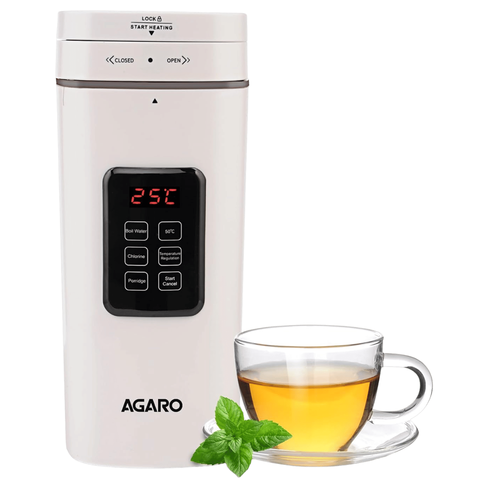 AGARO Delite 0.5 Litre Electric Kettle with Adjustable Temperature Settings (White)_1