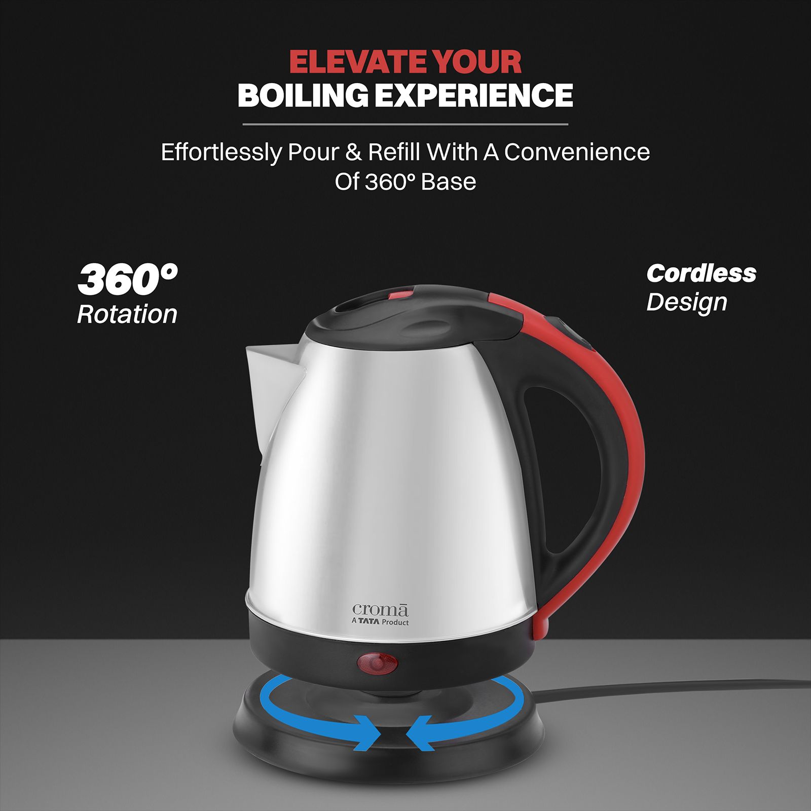 Croma 1350 Watt 1.5 Litre Electric Kettle with Overload Protection (Silver) Croma 1350 Watt 1.5 Litre Electric Kettle with Overload Protection (Silver)_11