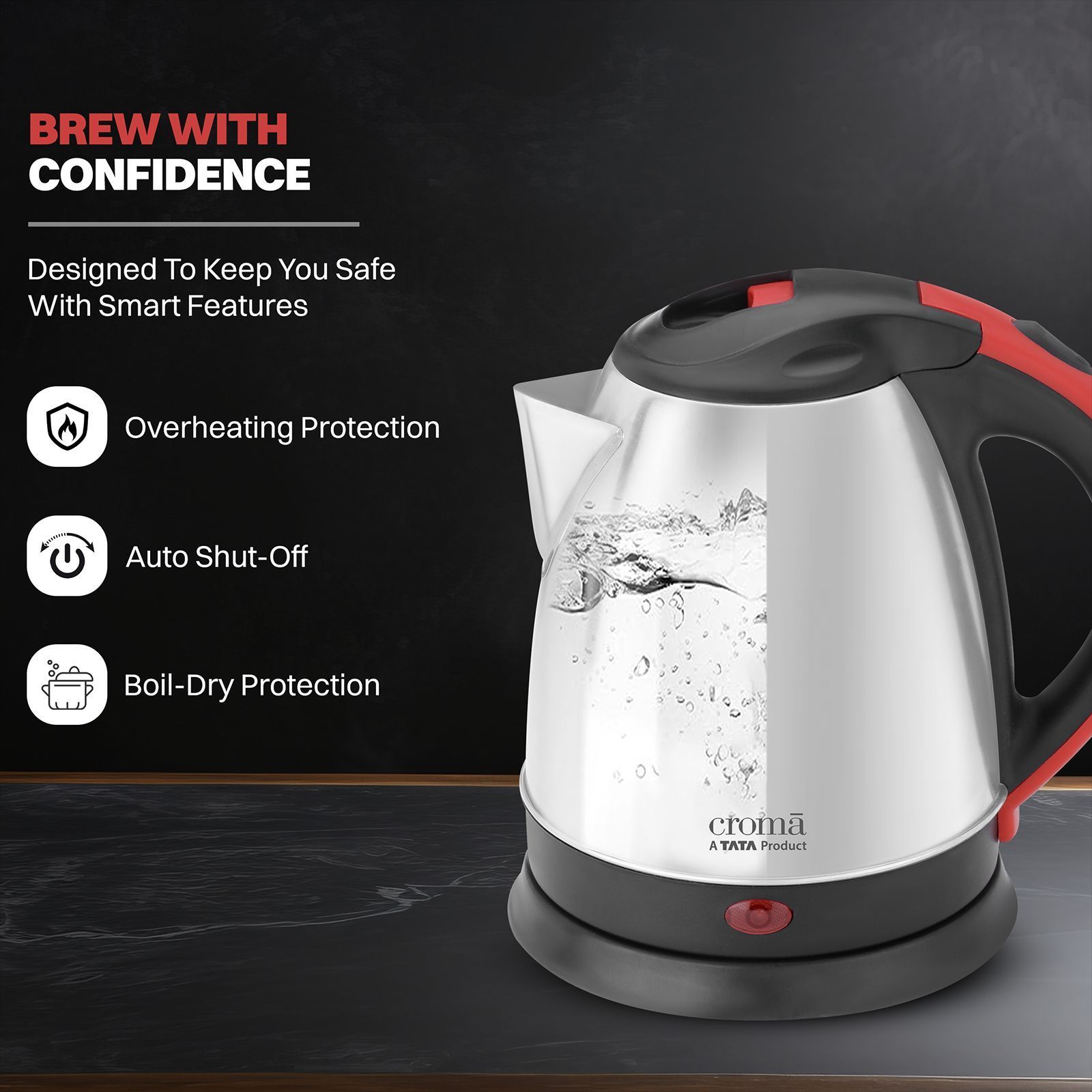 Croma 1350 Watt 1.5 Litre Electric Kettle with Overload Protection (Silver) Croma 1350 Watt 1.5 Litre Electric Kettle with Overload Protection (Silver)_13