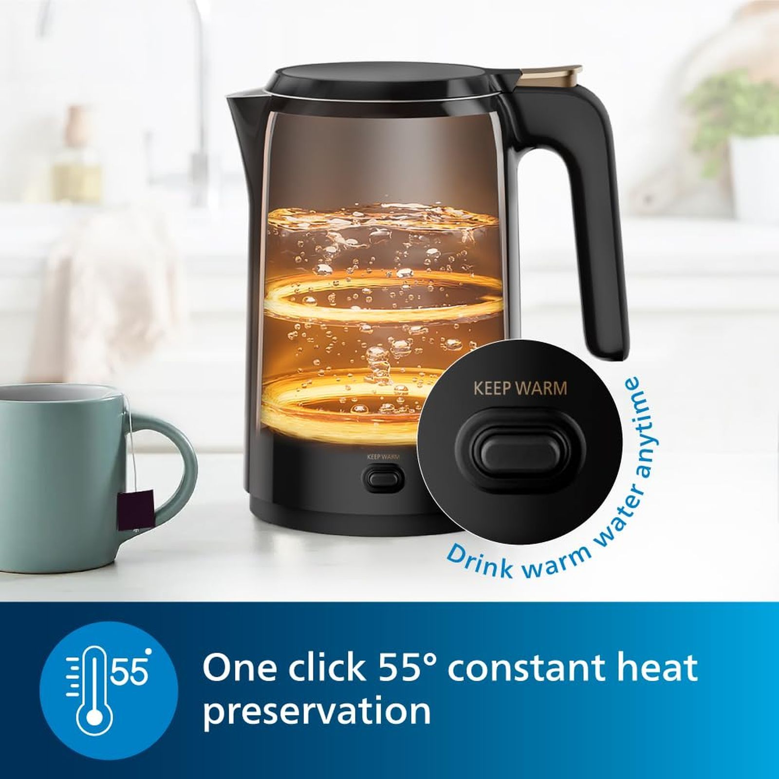 PHILIPS HD9378/80 1300 Watt 1.5 Litre Electric Kettle with Concealed Heating Element (Black) PHILIPS HD9378/80 1300 Watt 1.5 Litre Electric Kettle with Concealed Heating Element (Black)_6