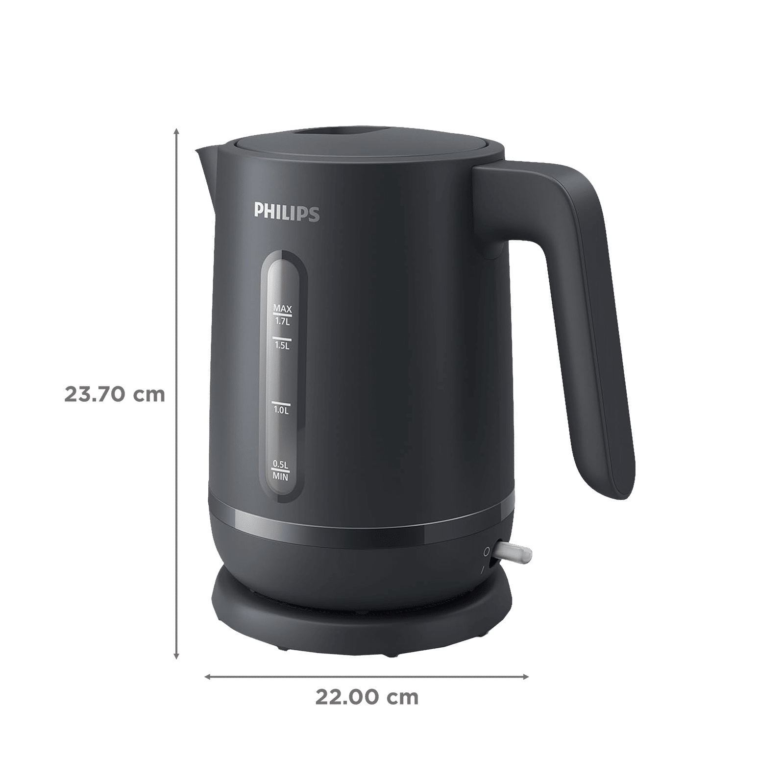PHILIPS HD9314/90 1800 Watt 1.7 Litre Electric Kettle with Concealed Heating Element (Charcoal Grey) PHILIPS HD9314/90 1800 Watt 1.7 Litre Electric Kettle with Concealed Heating Element (Charcoal Grey)_2