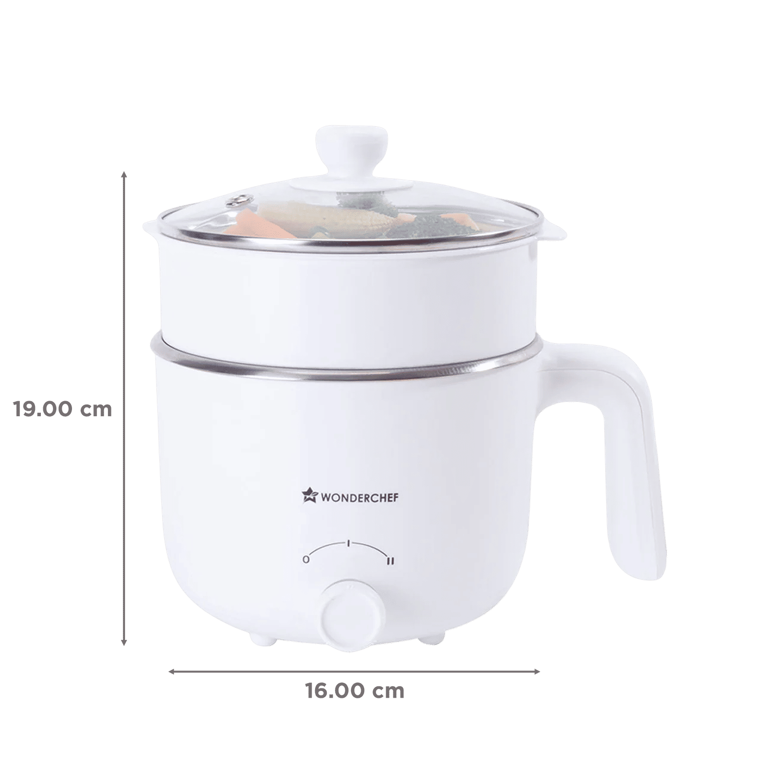 WONDERCHEF Luxe 600 Watt 1.2 Litre Multi Cook Kettle with Cool Touch Exterior (Ivory)_2