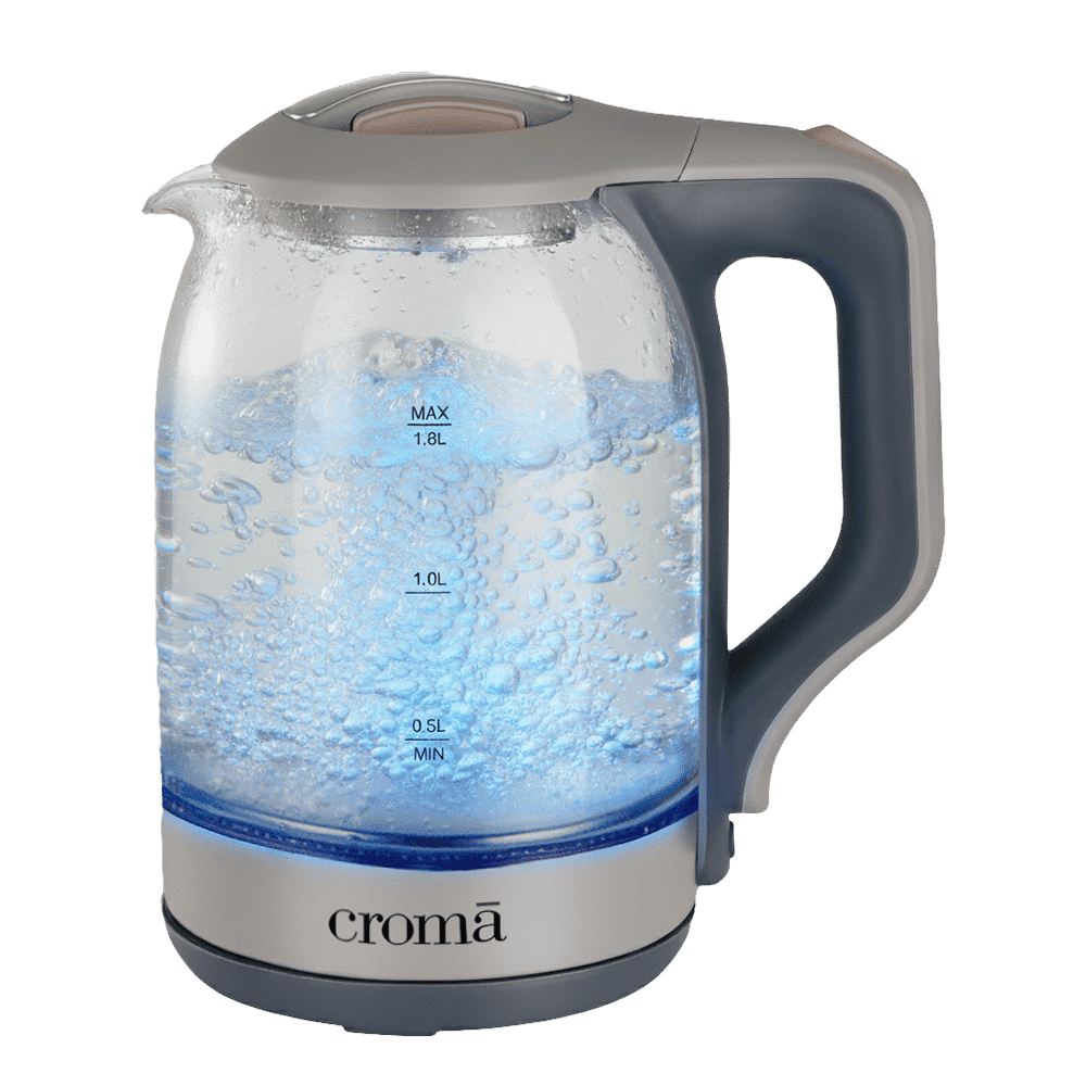 Croma 1500 Watt 1.8 Litre Electric Kettle with Auto Shut Off (Grey)_1