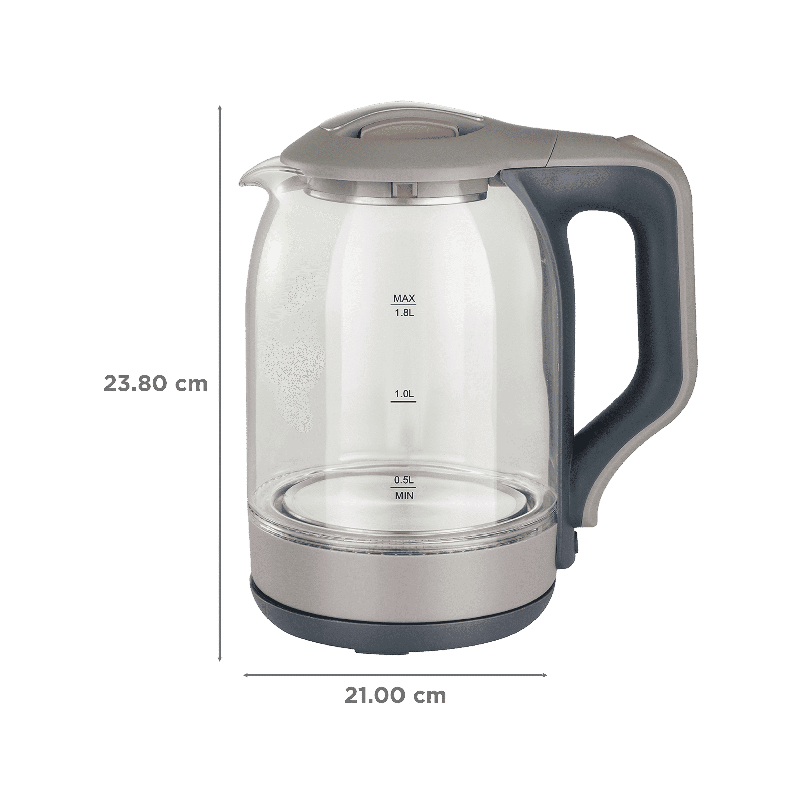 Croma 1500 Watt 1.8 Litre Electric Kettle with Auto Shut Off (Grey)_2