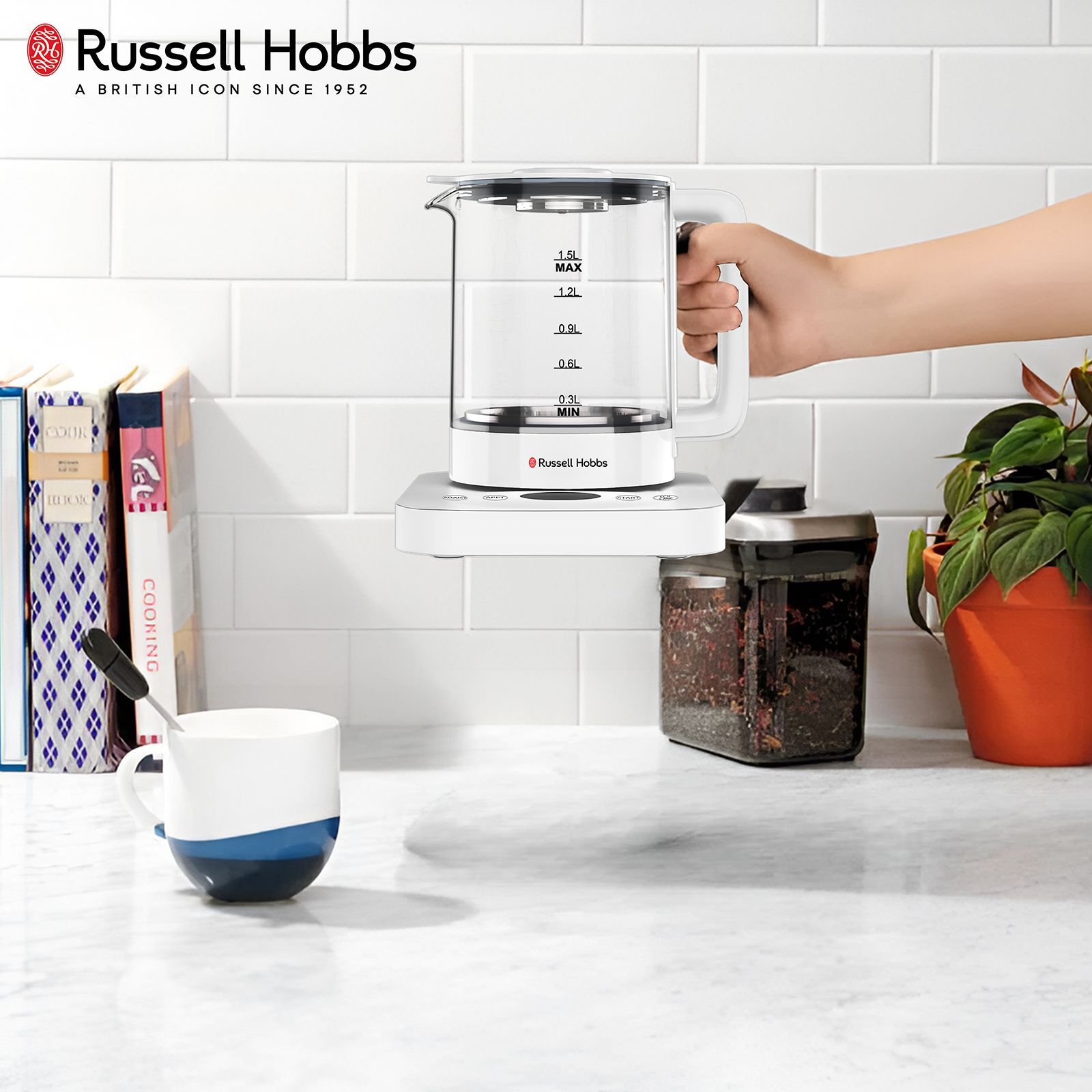 Russell Hobbs AuraLite 800 Watt 1.5 Litre Electric Kettle with Auto Shut Off (White)_7