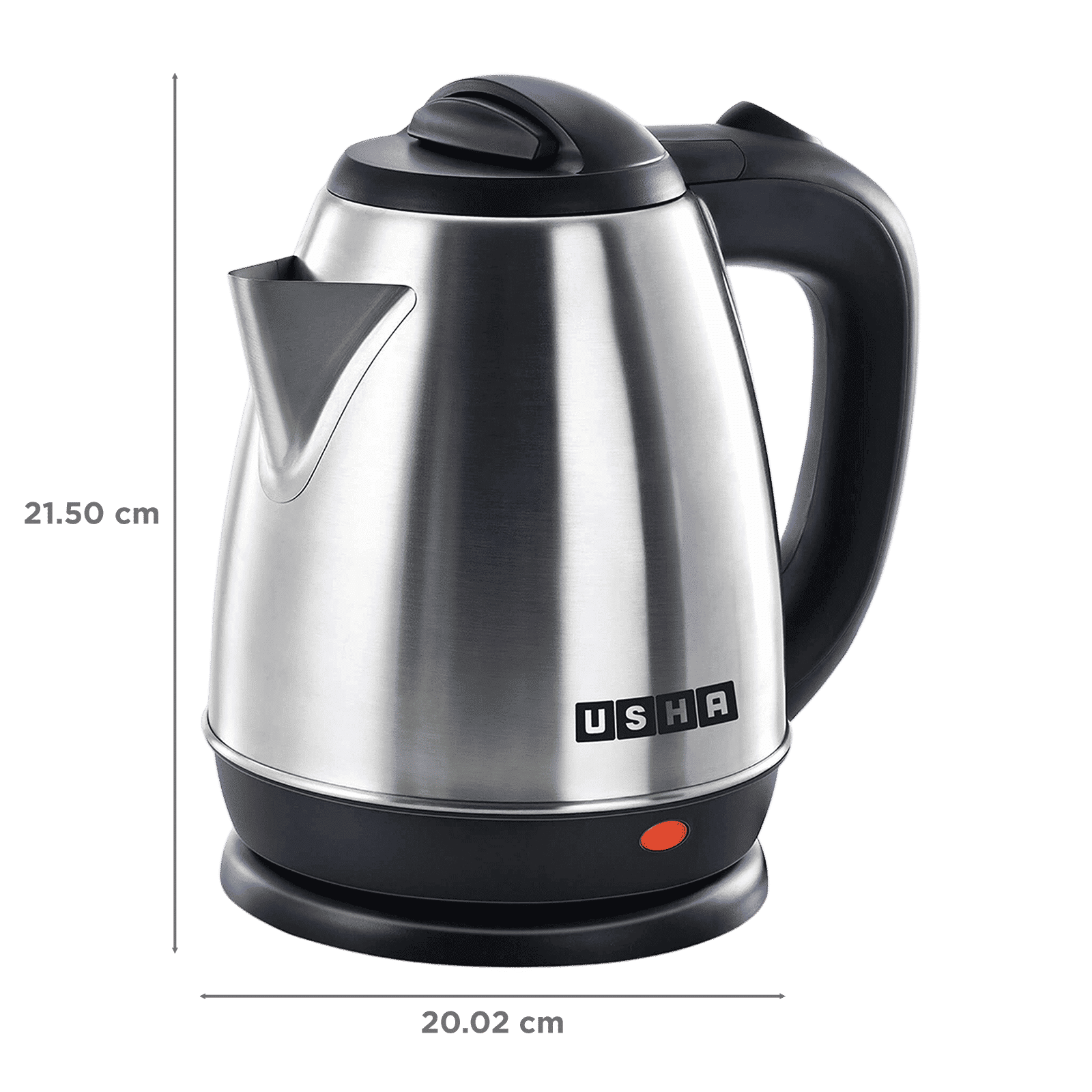 USHA 1200 Watt 1.5 Litre Electric Kettle with Food-Grade SS Body (Black)_2