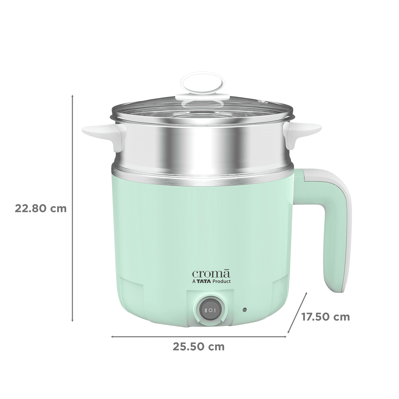 Croma AK5802 650 Watt 1.2 Litre Multi Cook Kettle with Auto Shut-Off (Green)_2