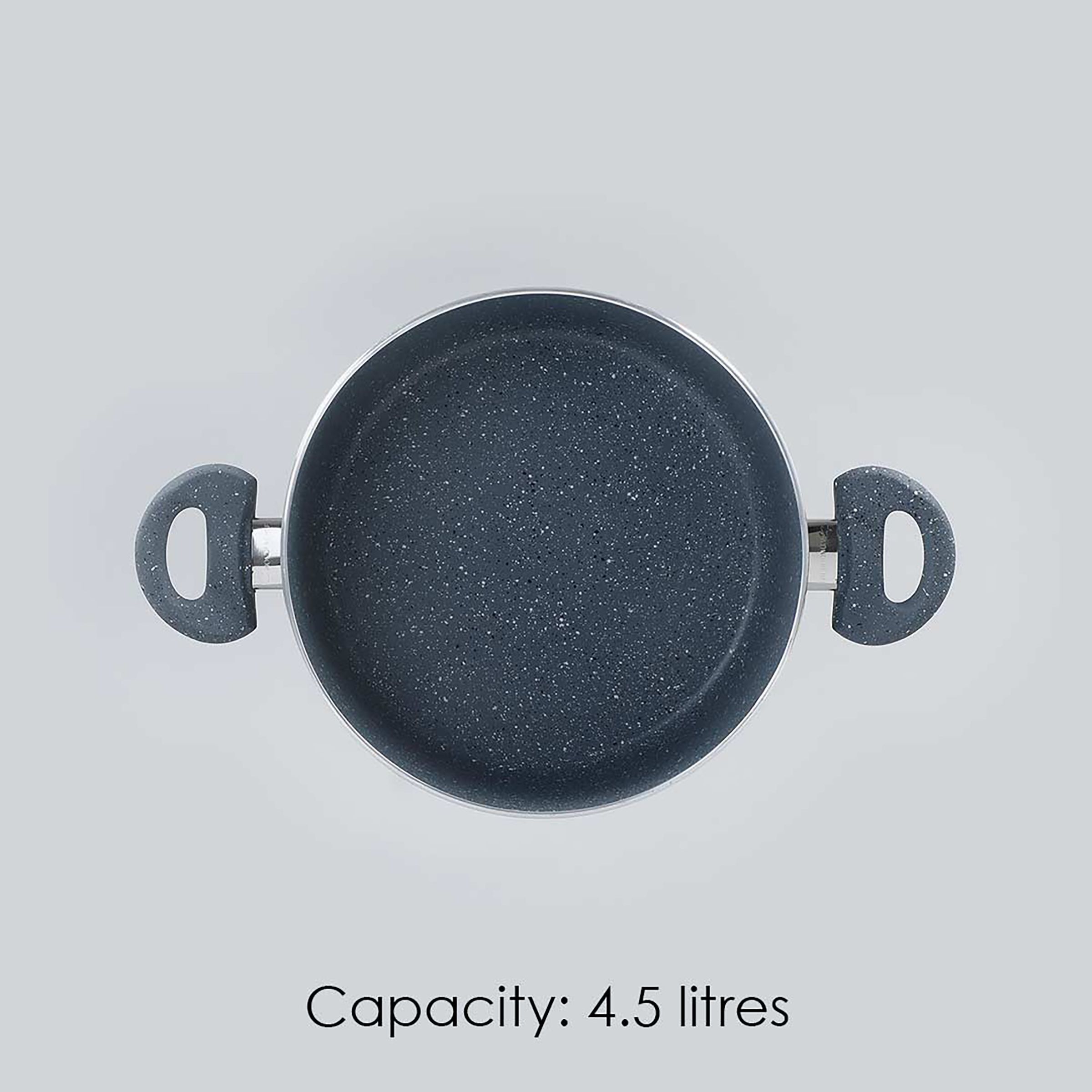 WONDERCHEF Granite 4L Non Stick Aluminium Casserole with Glass Lid (Induction Compatible, Even Heat Distribution, Grey) WONDERCHEF Granite 4L Non Stick Aluminium Casserole with Glass Lid (Induction Compatible, Even Heat Distribution, Grey)_21