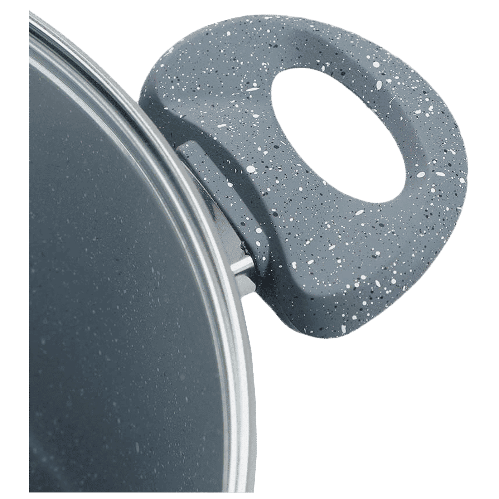 WONDERCHEF Granite 4L Non Stick Aluminium Casserole with Glass Lid (Induction Compatible, Even Heat Distribution, Grey) WONDERCHEF Granite 4L Non Stick Aluminium Casserole with Glass Lid (Induction Compatible, Even Heat Distribution, Grey)_7