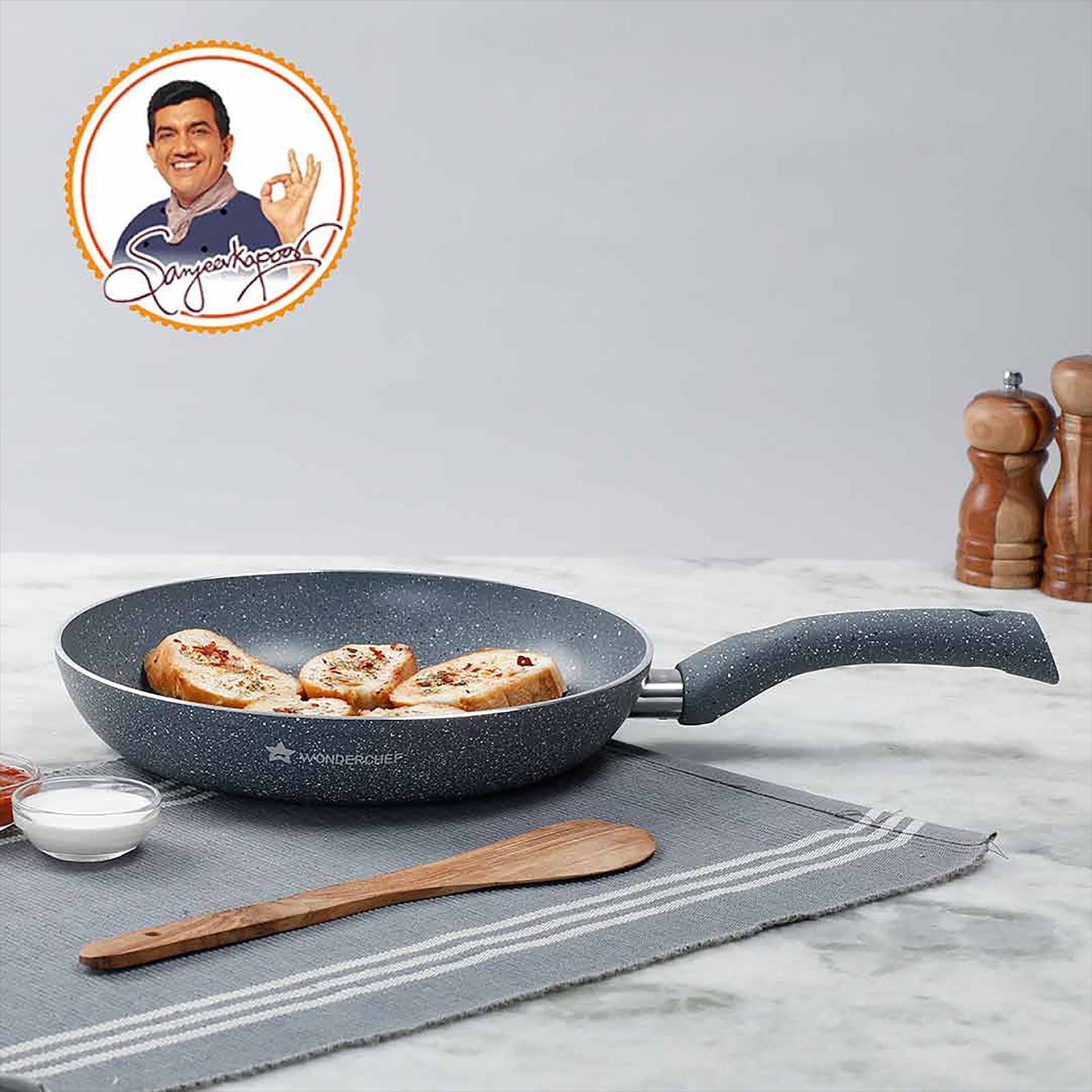 WONDERCHEF Frying Pan (Soft-touch Handle, 63152993, Grey)_6