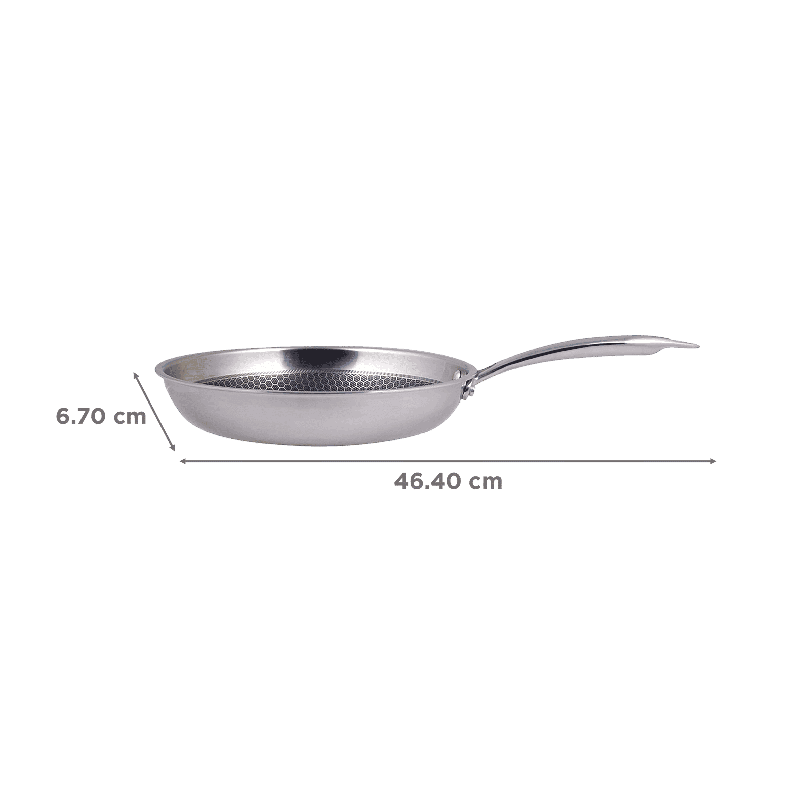 WONDERCHEF Stanton Frying Pan (304 Stainless Steel Body, 63152776, Silver) WONDERCHEF Stanton Frying Pan (304 Stainless Steel Body, 63152776, Silver)_2