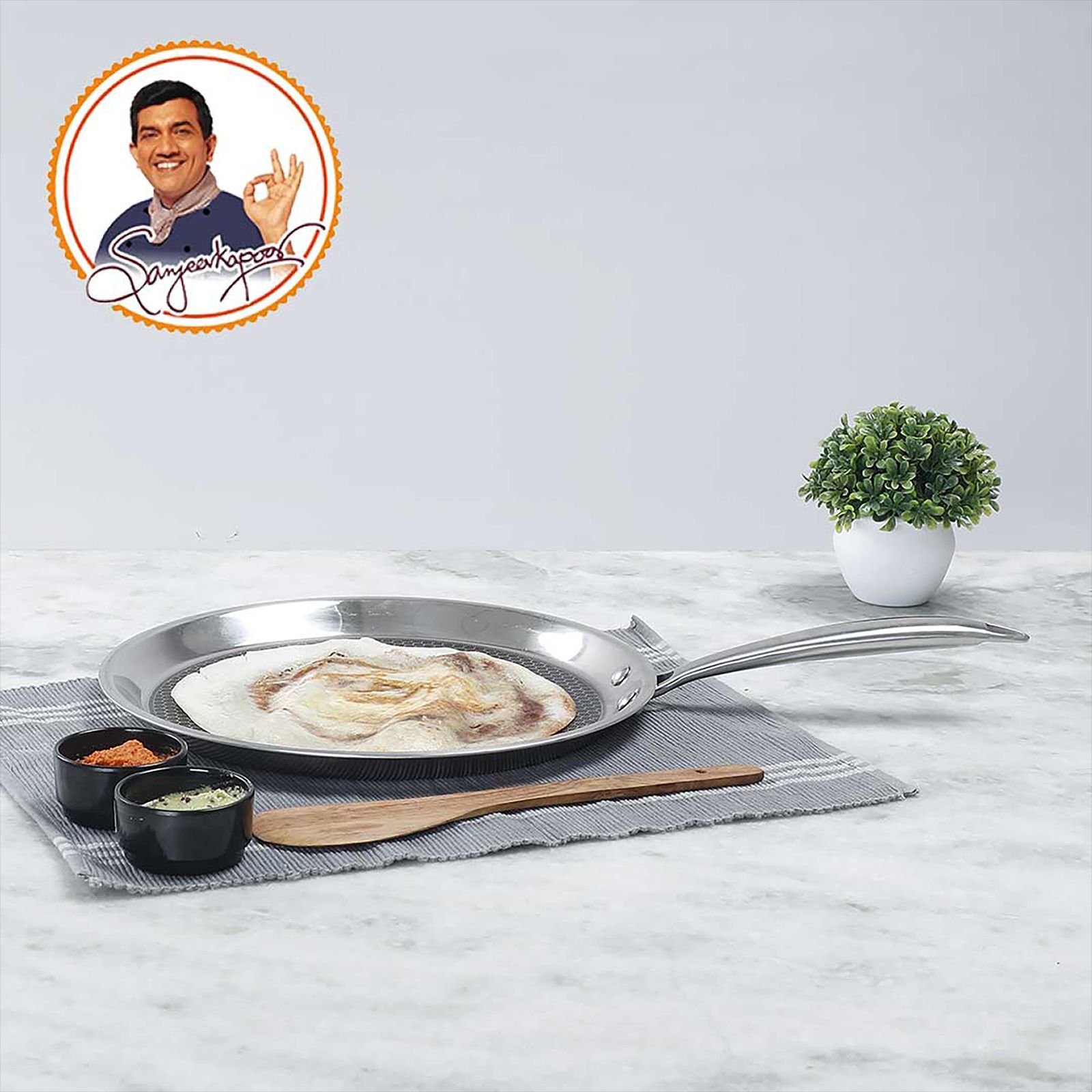 WONDERCHEF Stanton Dosa Tawa (304 Stainless Steel Body, 63152777, Silver)_4